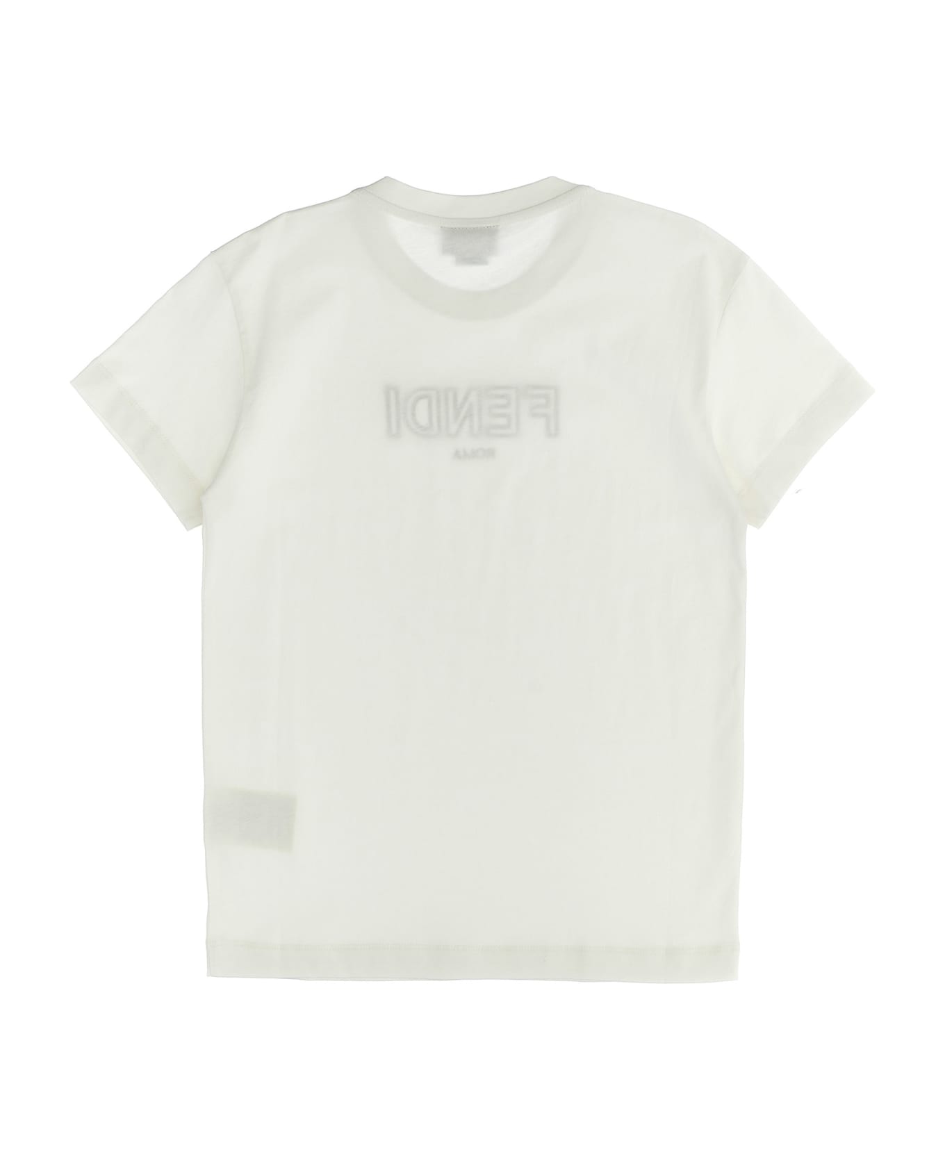 Fendi Logo Embroidery T-shirt - White