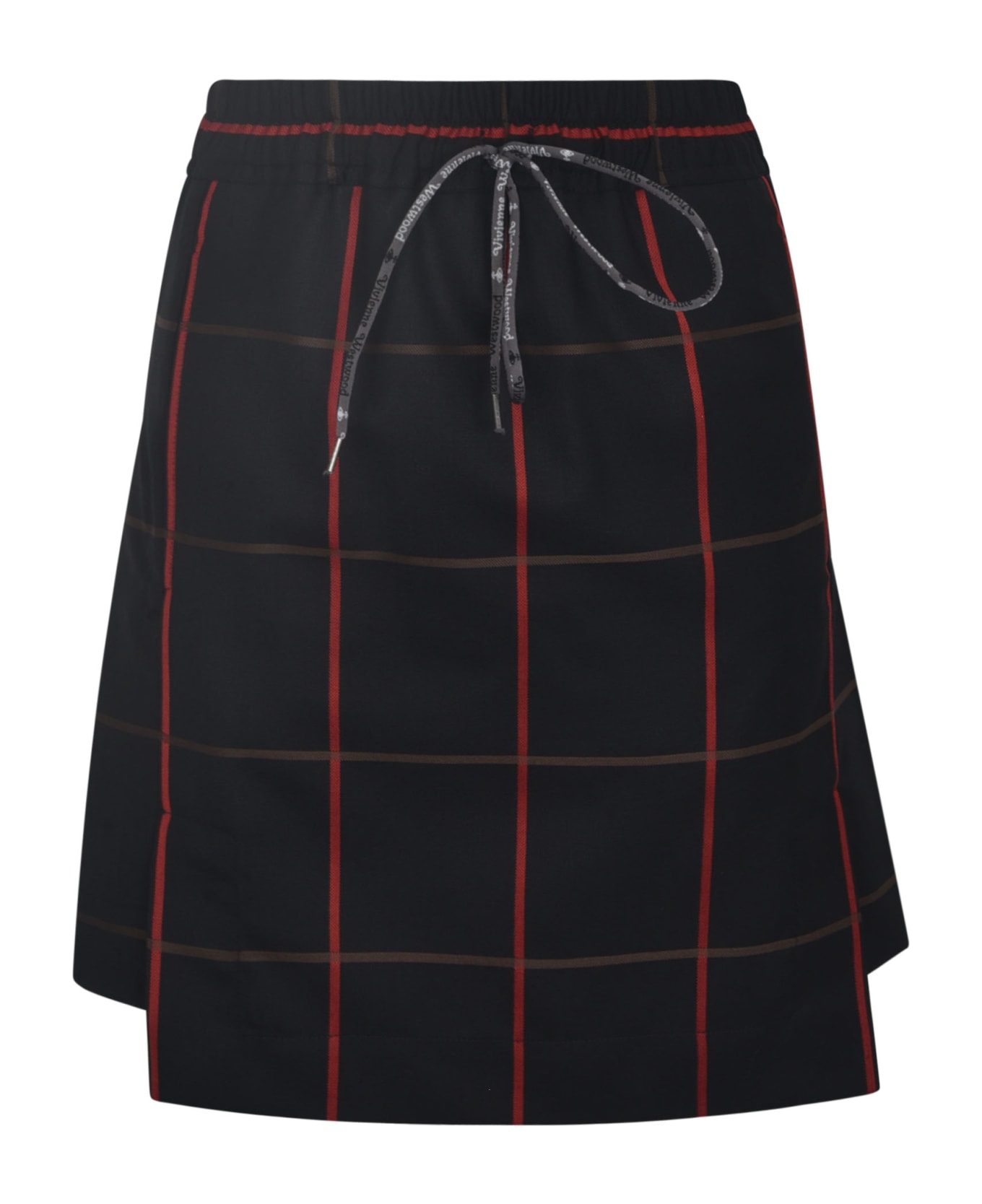 Vivienne Westwood Check Pleated Skirt - Black スカート