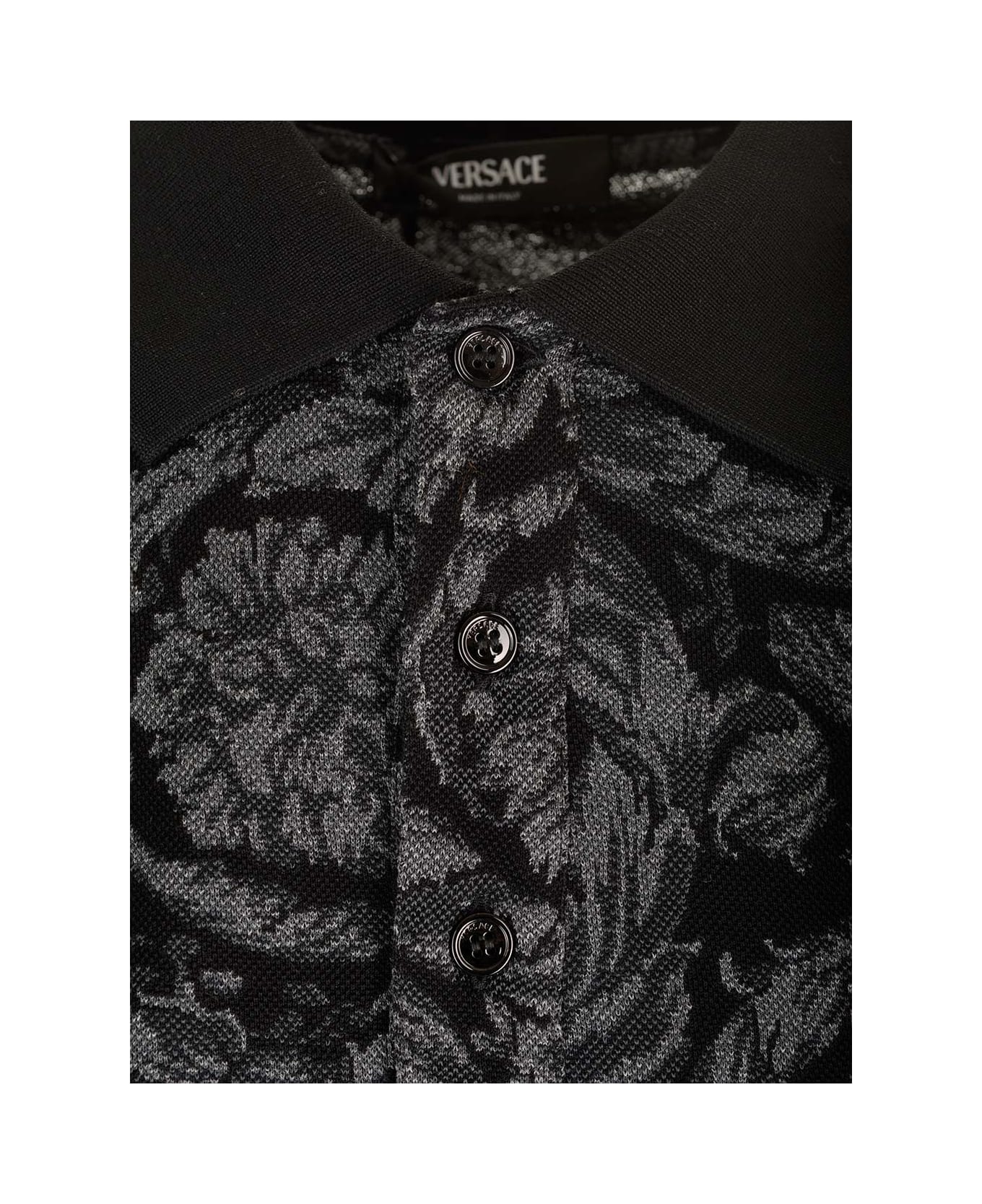 Versace Slim Fit Polo Shirt - GREY