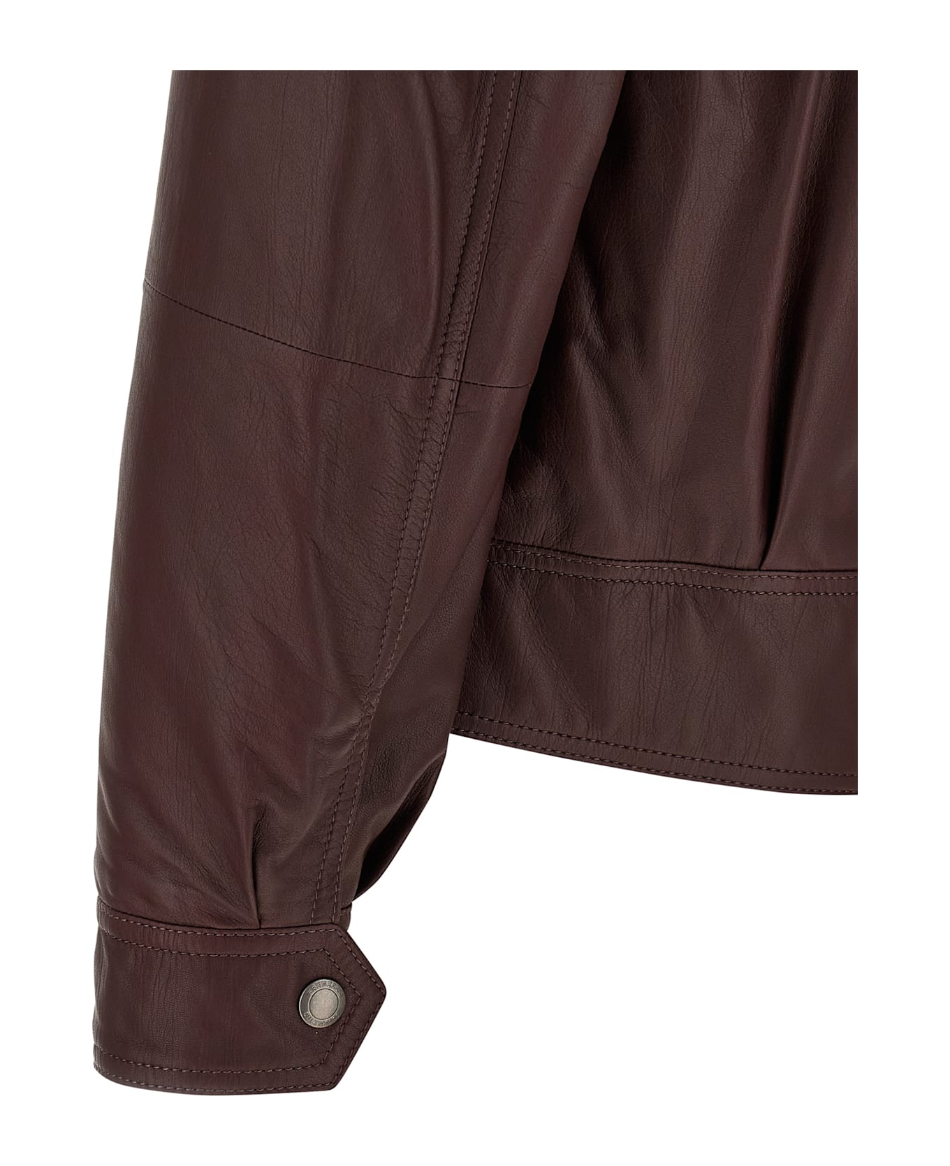 Brunello Cucinelli Biker Nappa Texture - BROWN