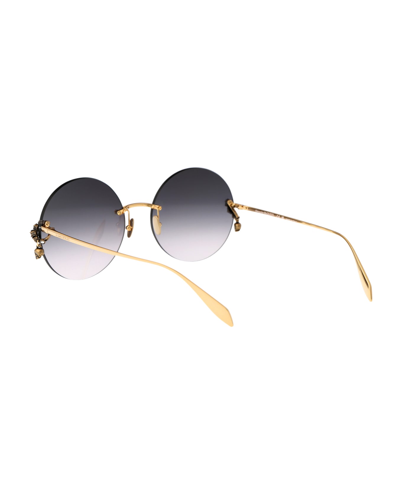 Alexander McQueen Eyewear Am0418s Sunglasses - 001 GOLD GOLD GREY