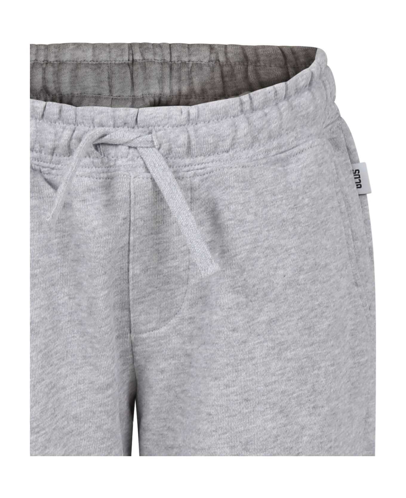 GCDS Mini Grey Trousers For Kids With Logo - Grey