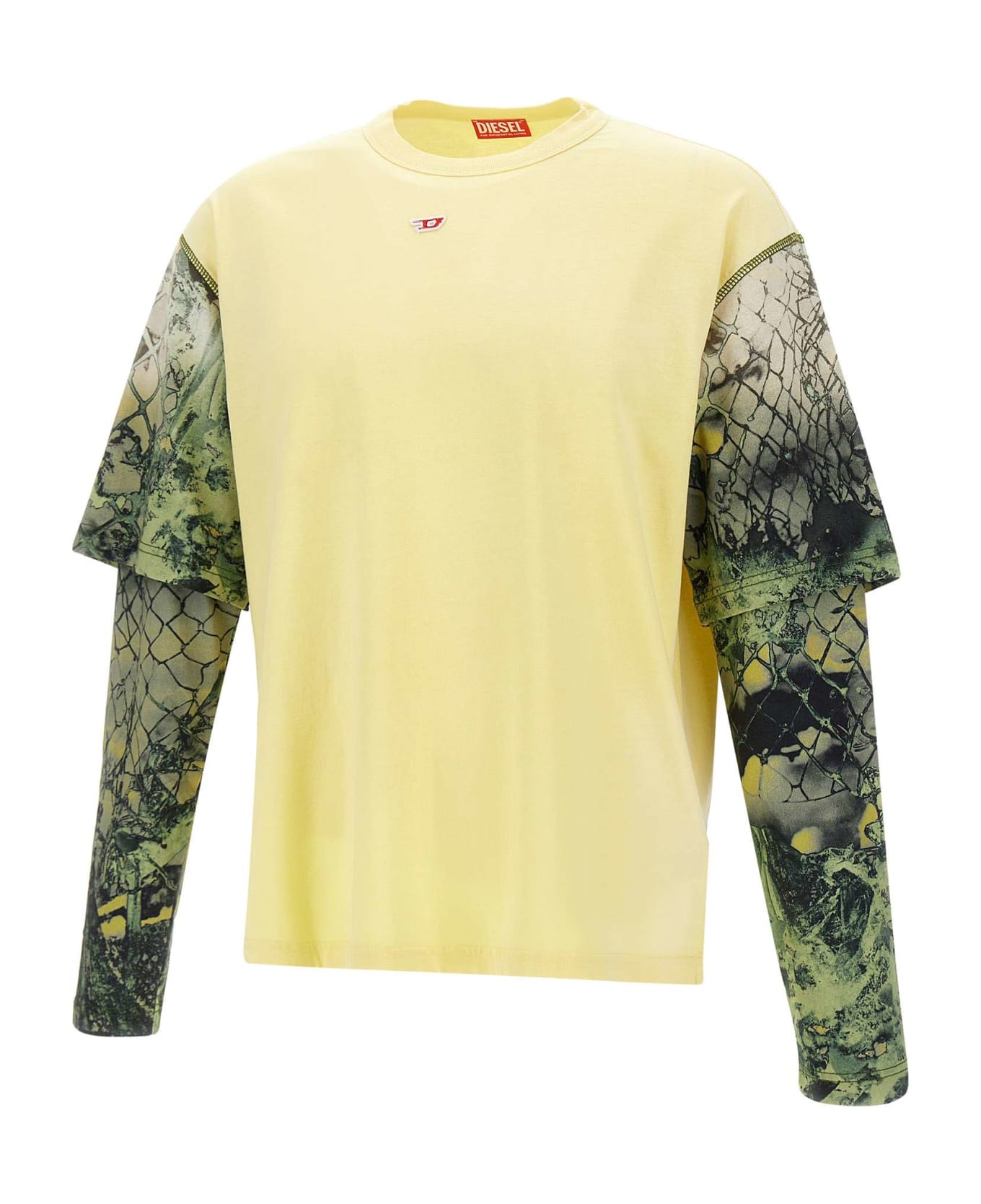 Diesel "t-wesher" Cotton Sweater - YELLOW