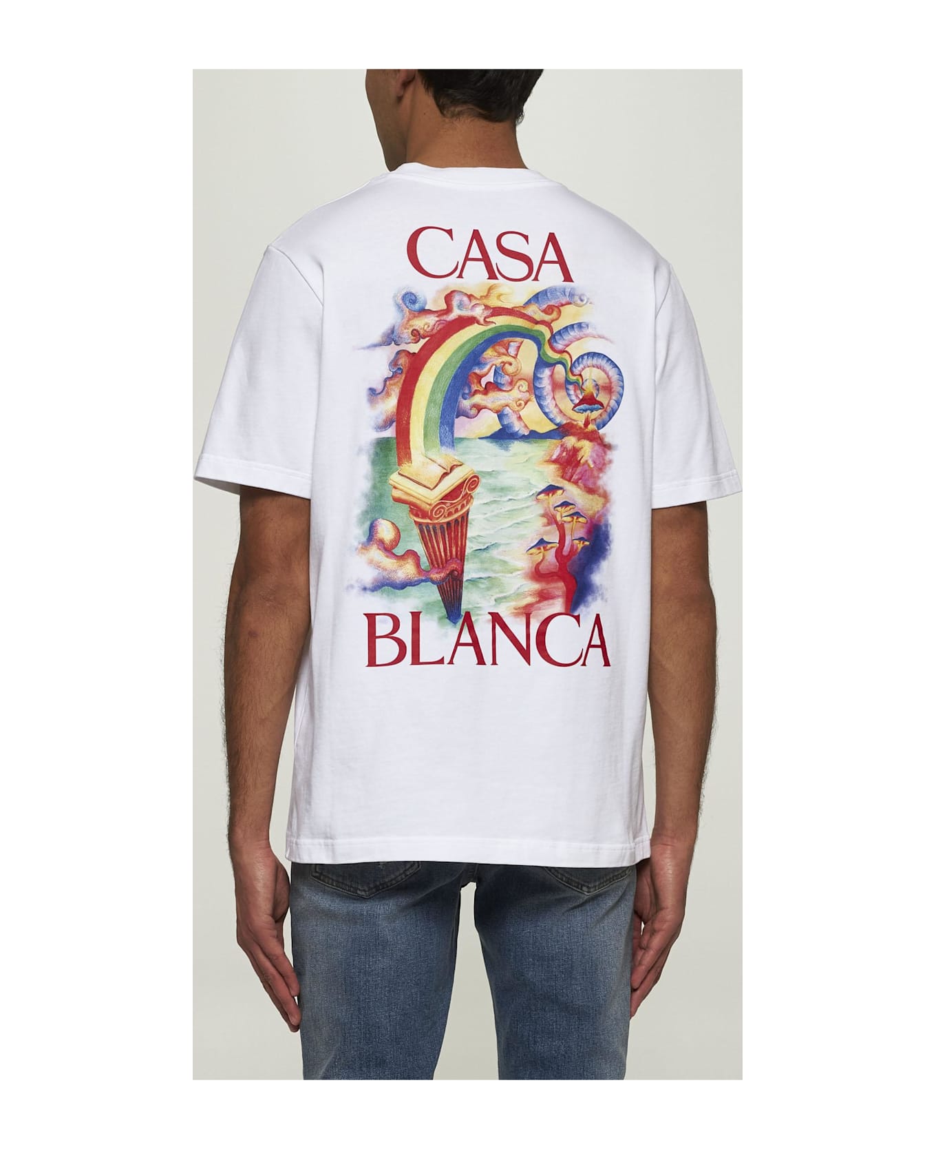 Casablanca White Nature Teacher T-shirt - WHITE