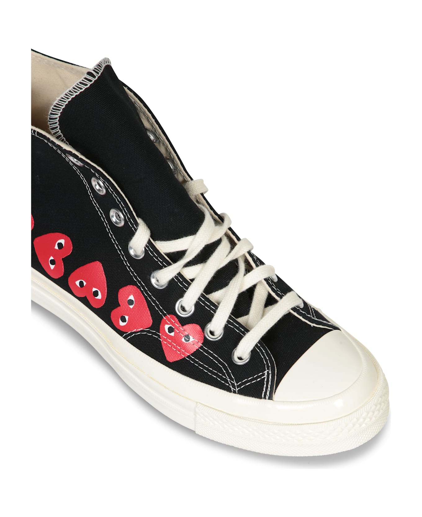 Comme des Garçons Play Multi Heart High Black Sneakers - Black
