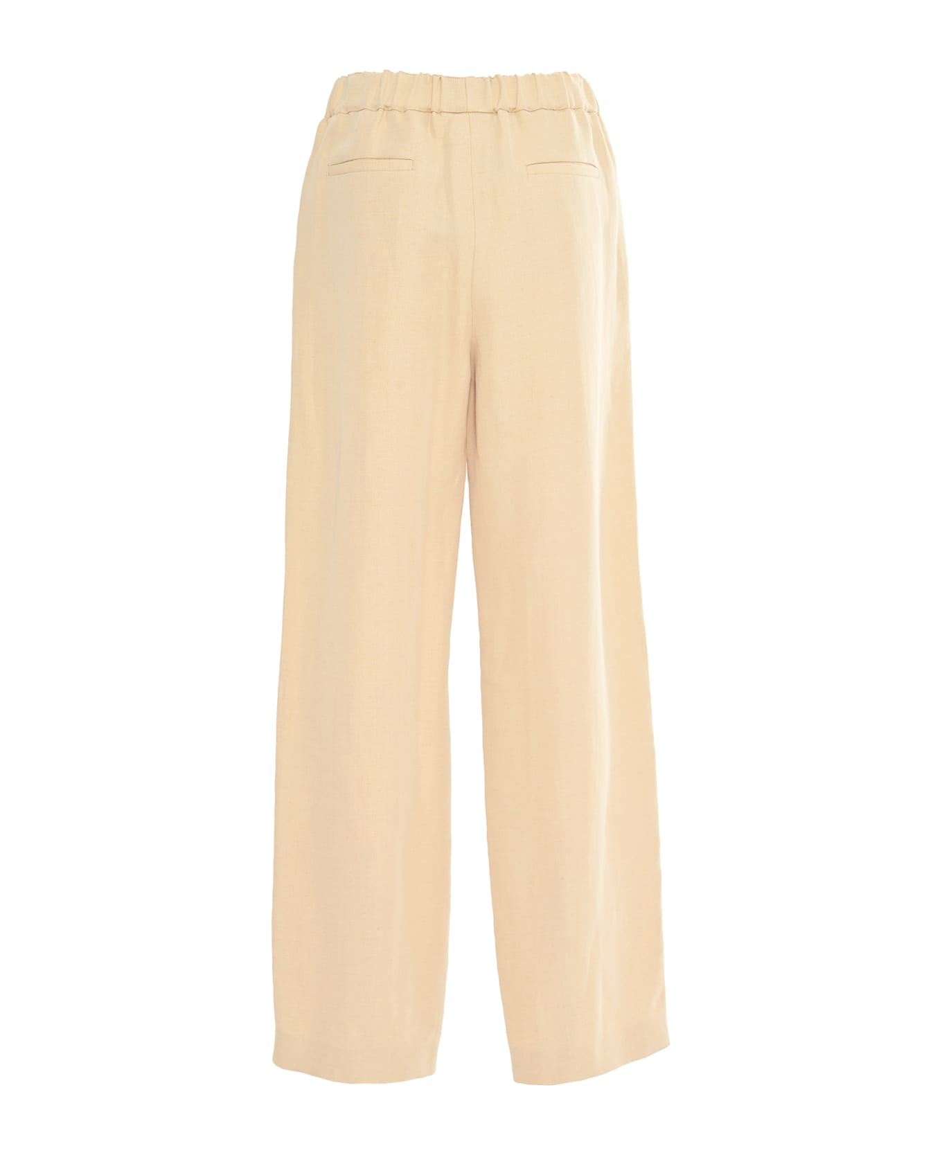 Fabiana Filippi Viscose Linen Jogging Trousers - BEIGE
