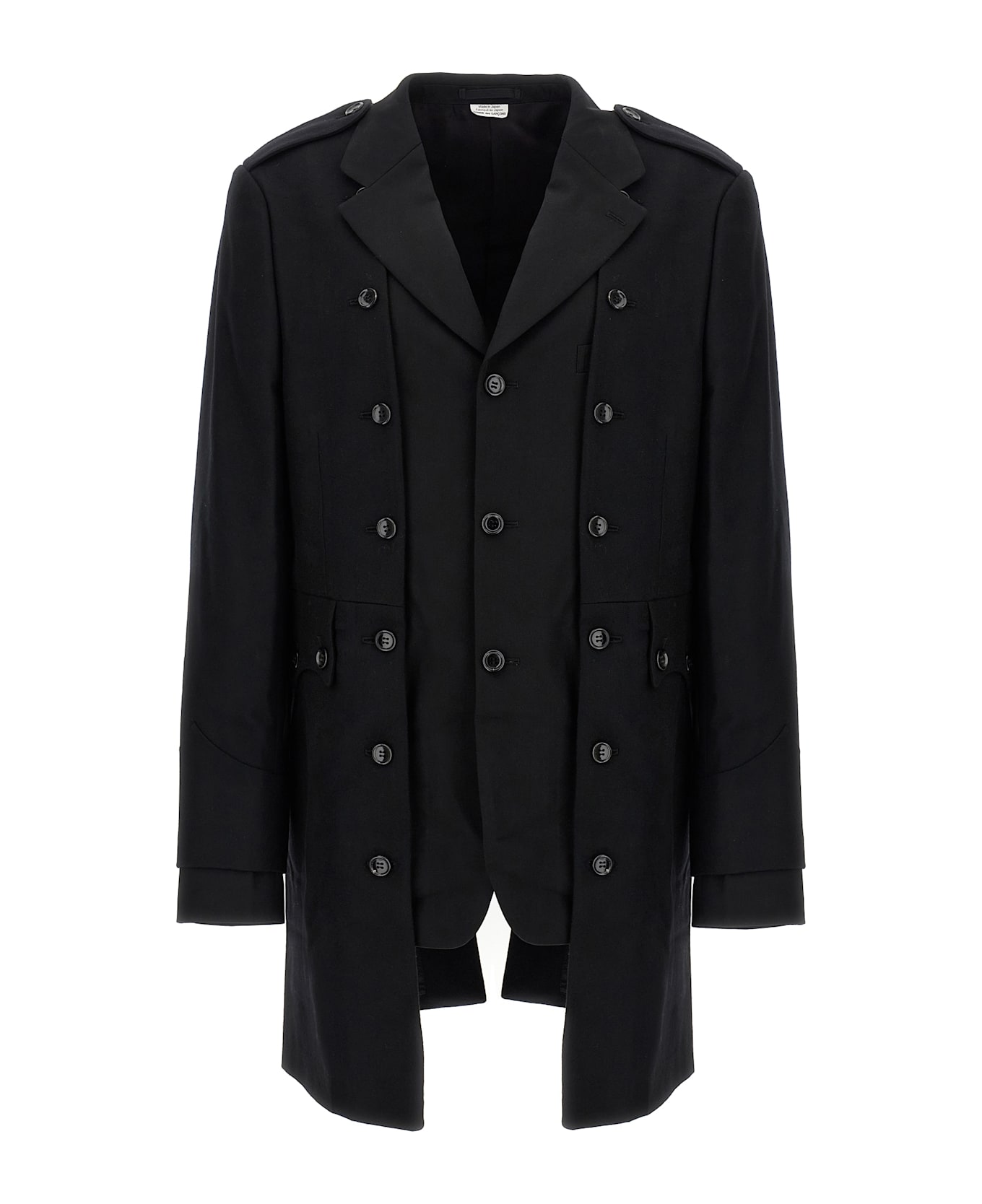 Comme Des Garçons Homme Plus Double Layer Blazer Coat - Black  