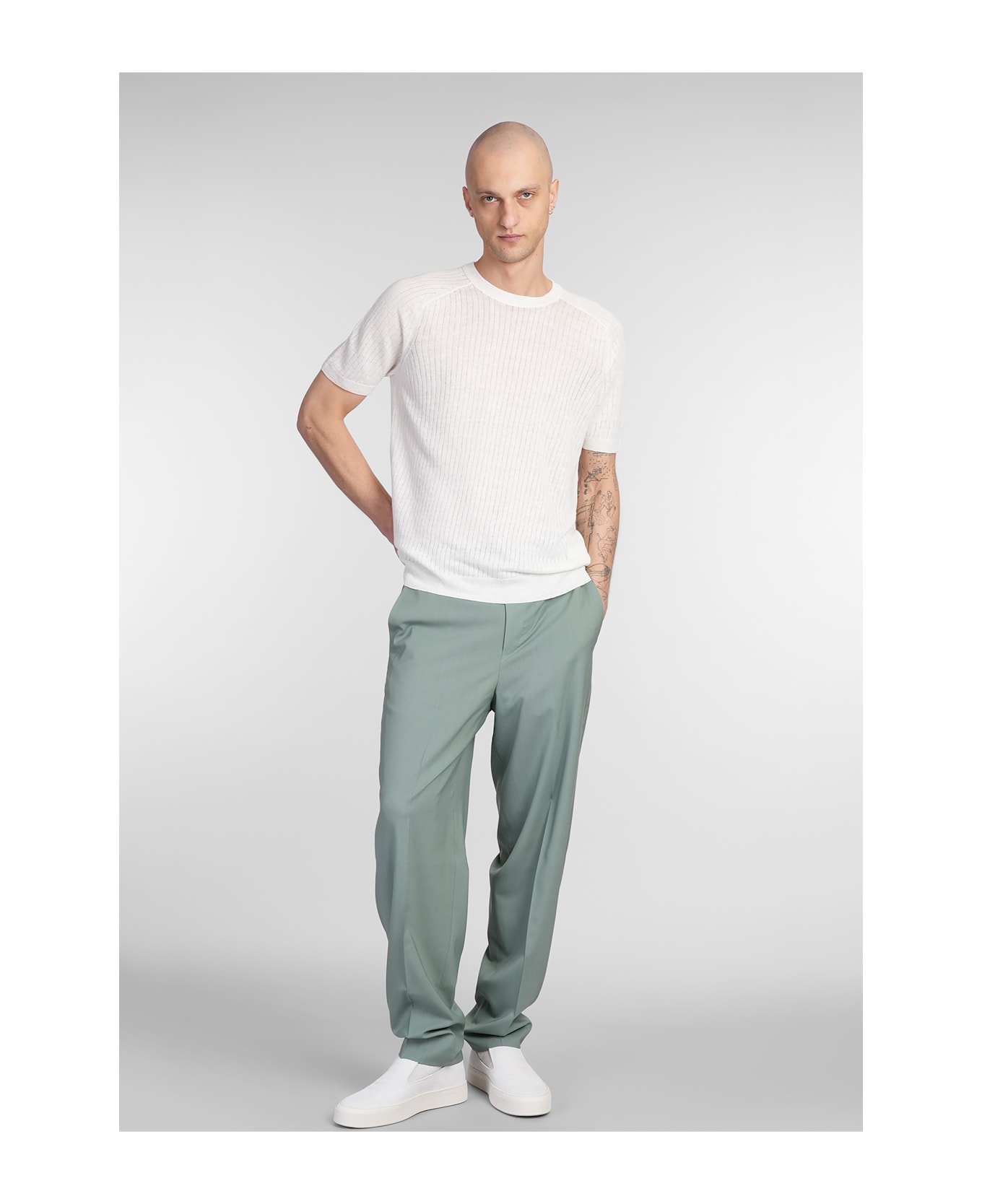 Roberto Collina T-shirt In White Linen - white