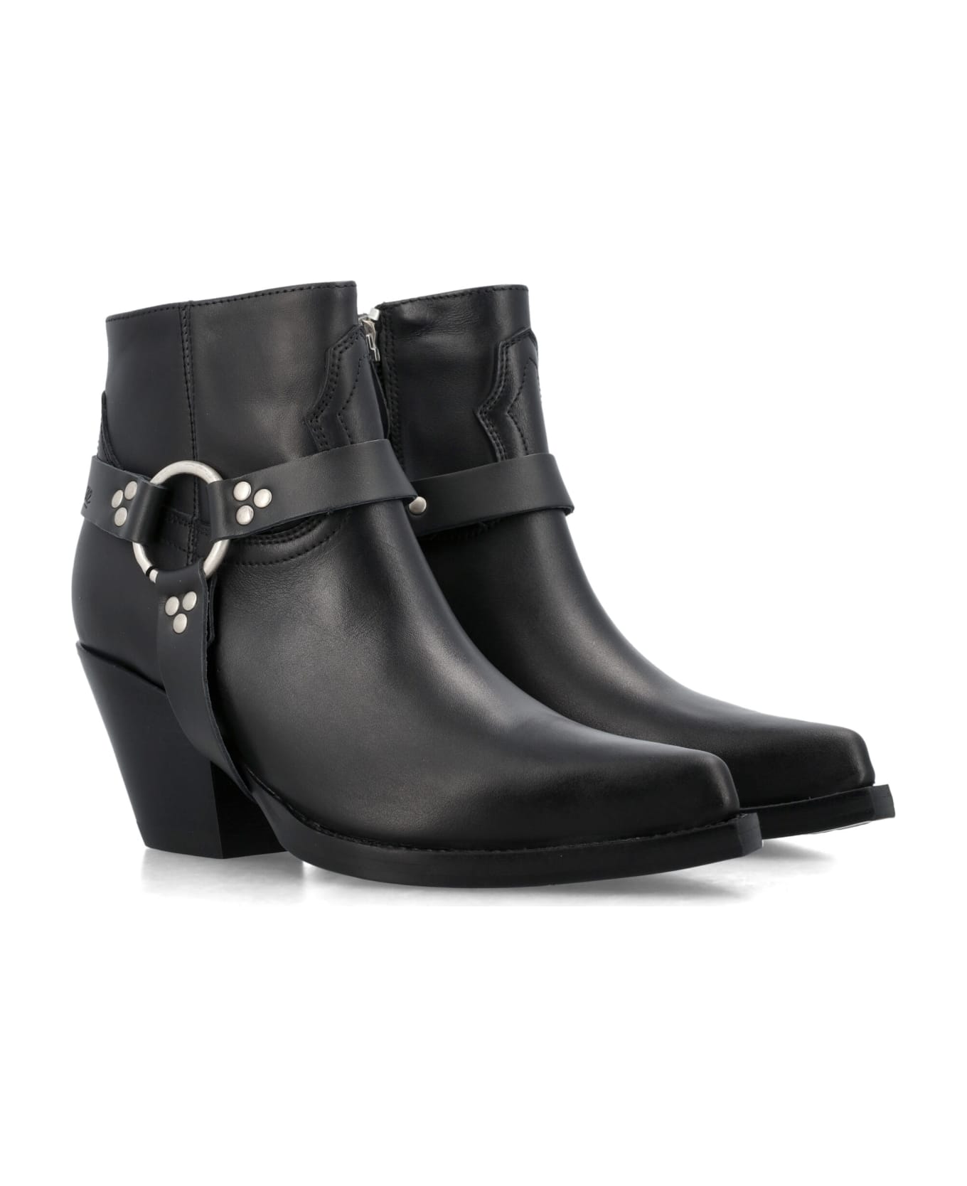Sonora Jalapeno Belt Ankle Boots - BLACK ブーツ