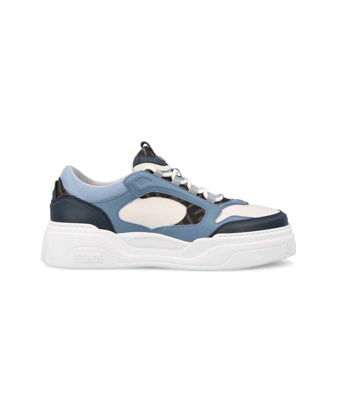 Fendi Force Lace-up Sneakers - BLUBERRY+BIAN+CELEST
