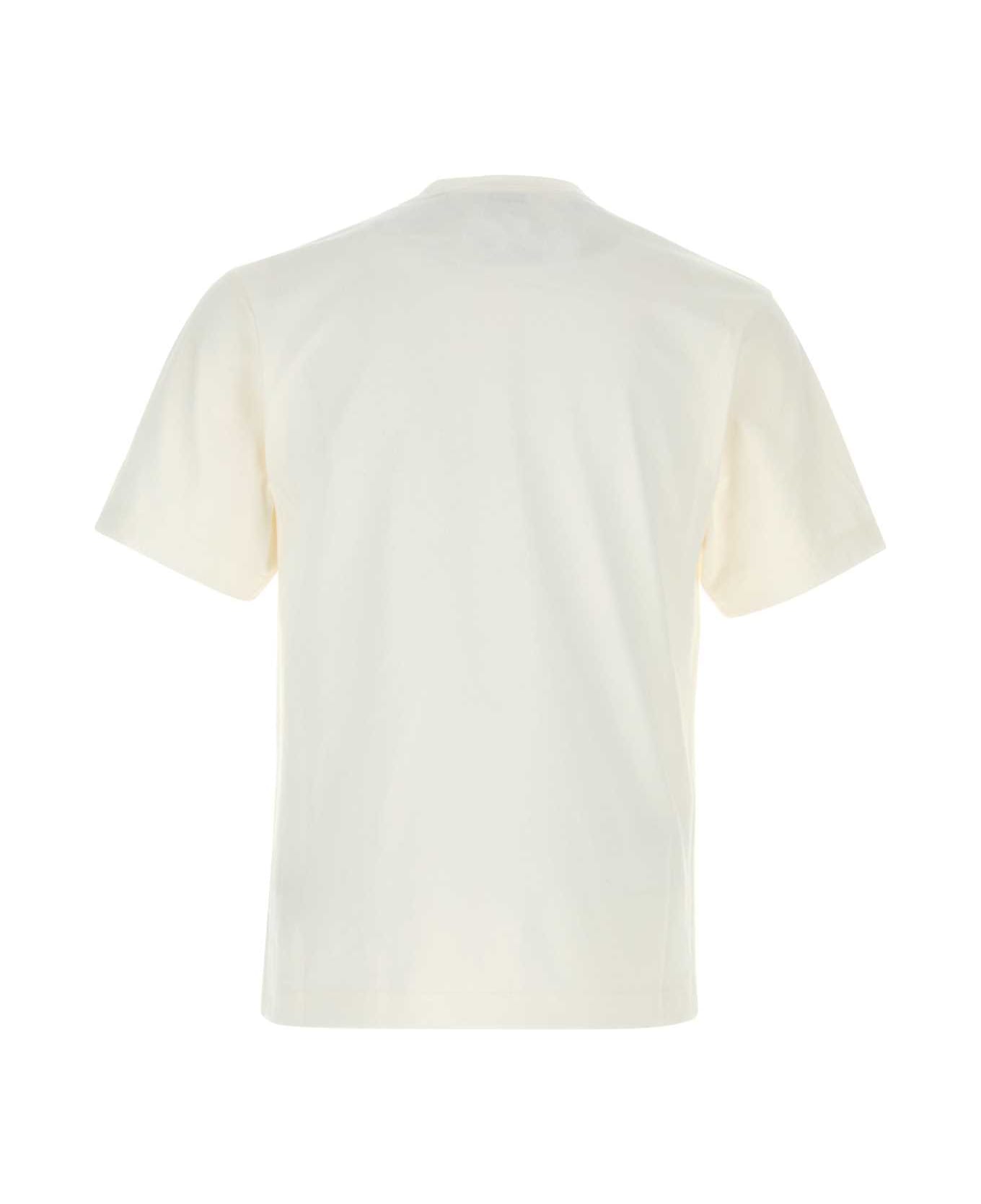 Burberry White Cotton T-shirt - NEUTRALS