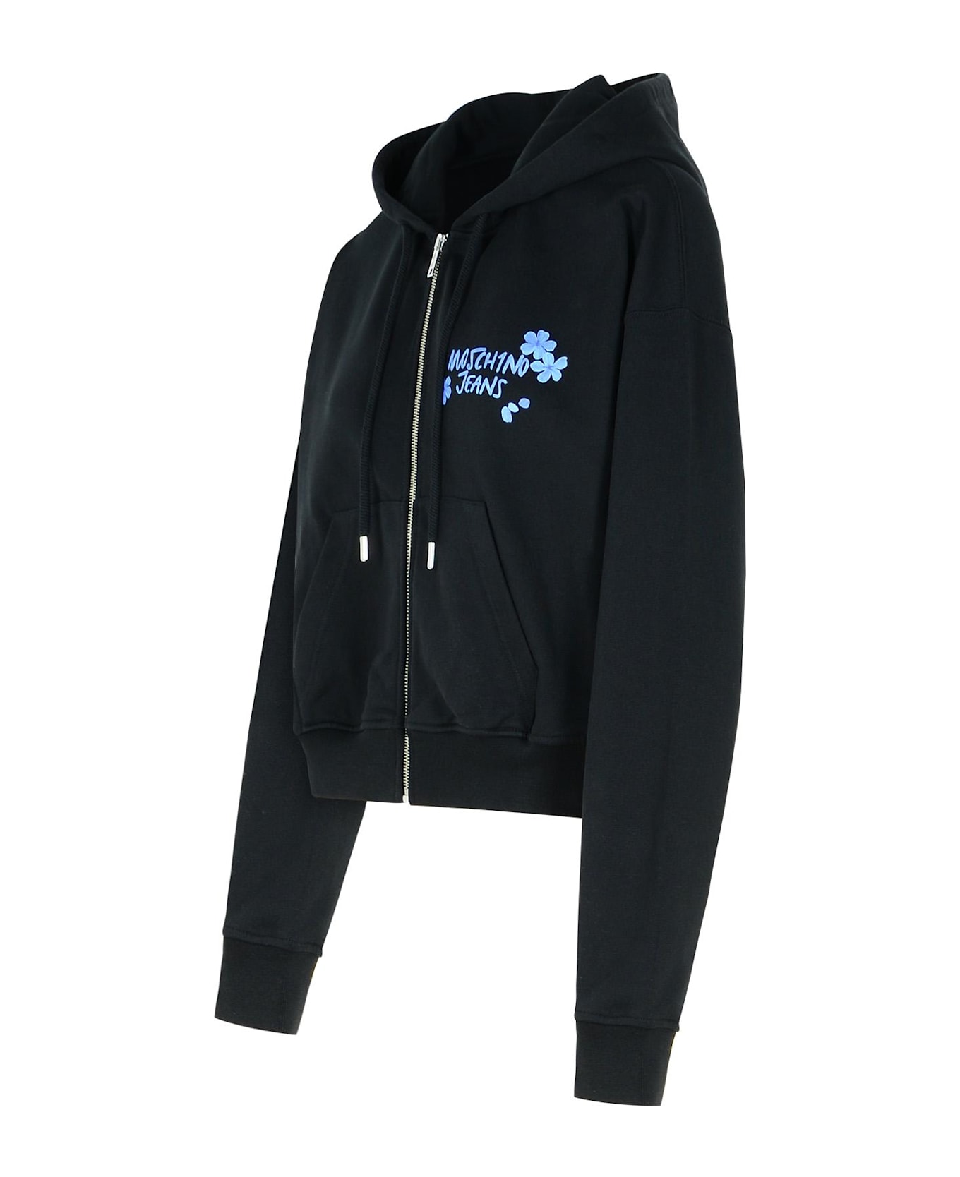 M05CH1N0 Jeans Black Cotton Sweatshirt - Black