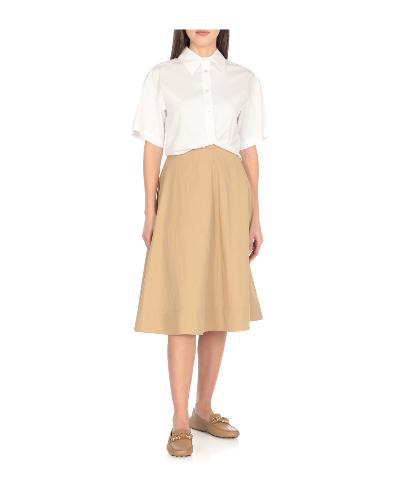 Tod's Leather Loafers - Beige