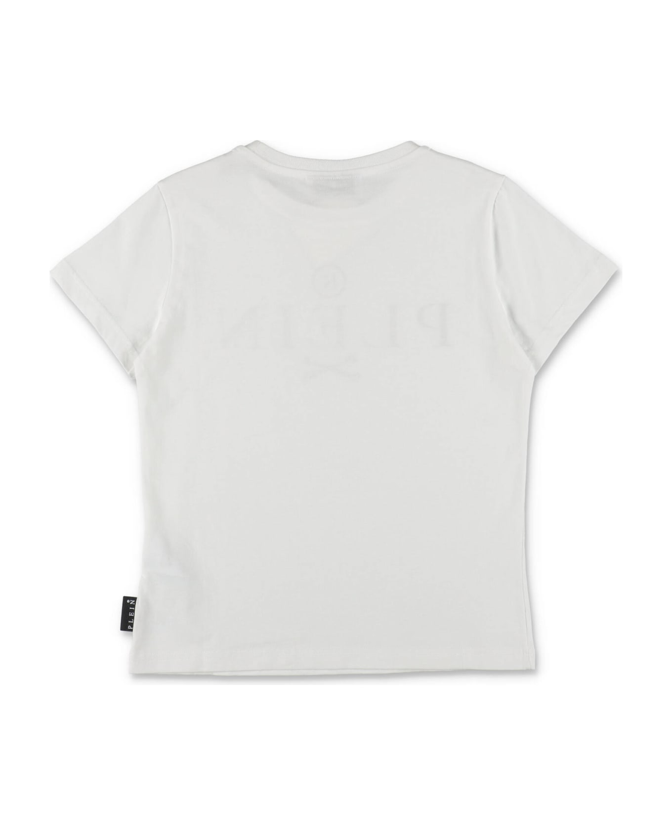 Philipp Plein Junior Philipp Plein T-shirt Bianca In Jersey Di Cotone Bambino - Bianco Tシャツ＆ポロシャツ