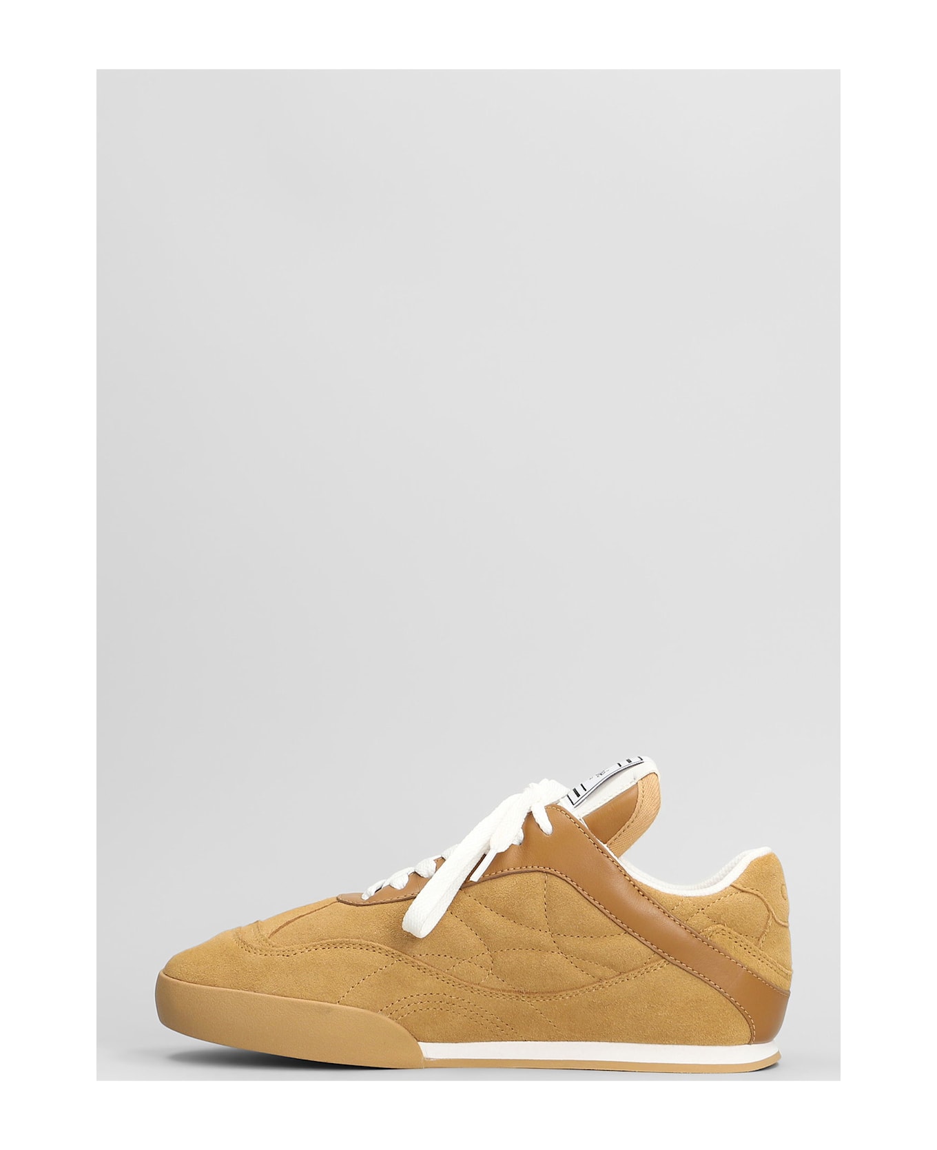 Chloé Kick Sneakers In Camel Suede - Camel