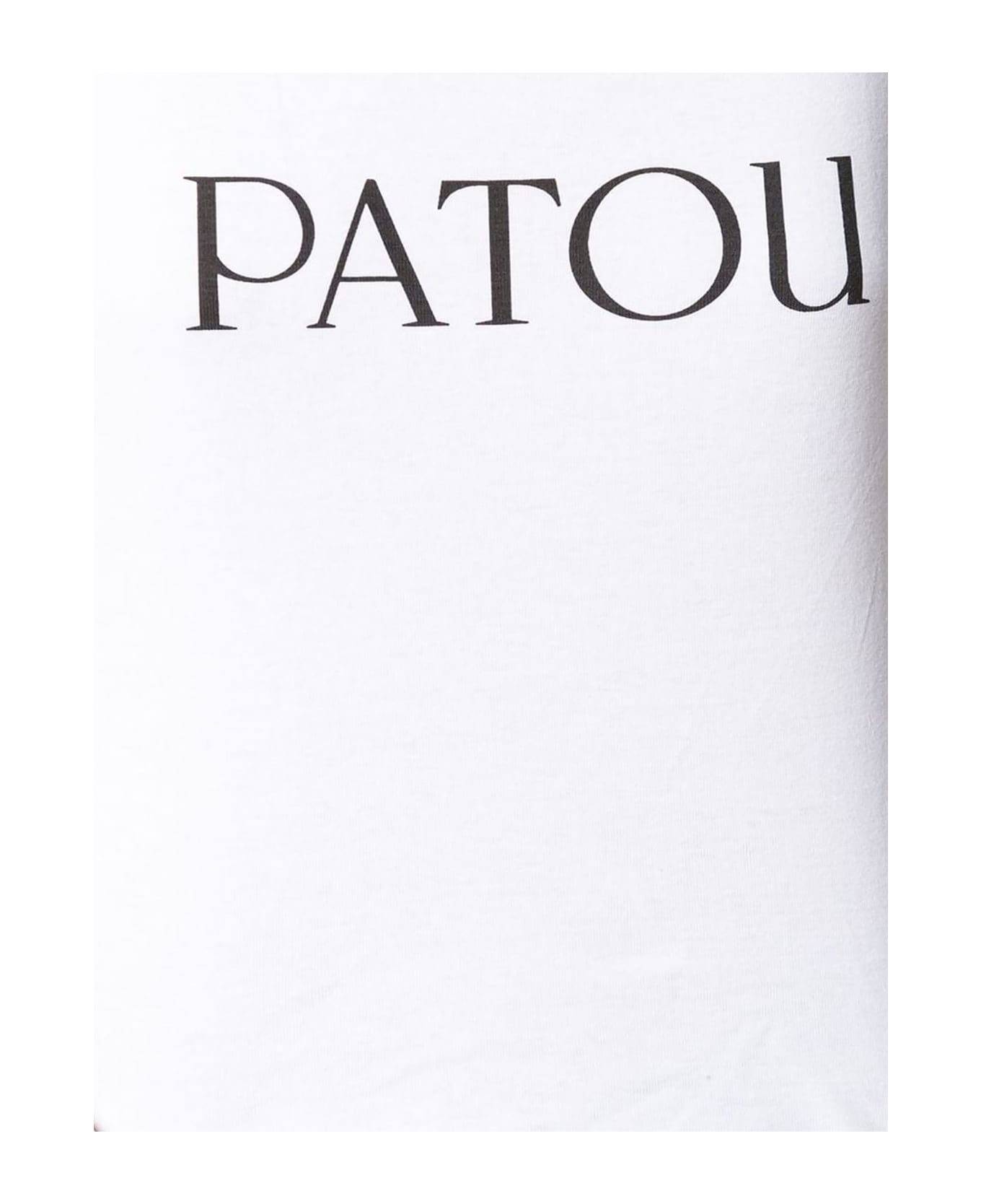 Patou White Cotton Logo Print Tank Top - White