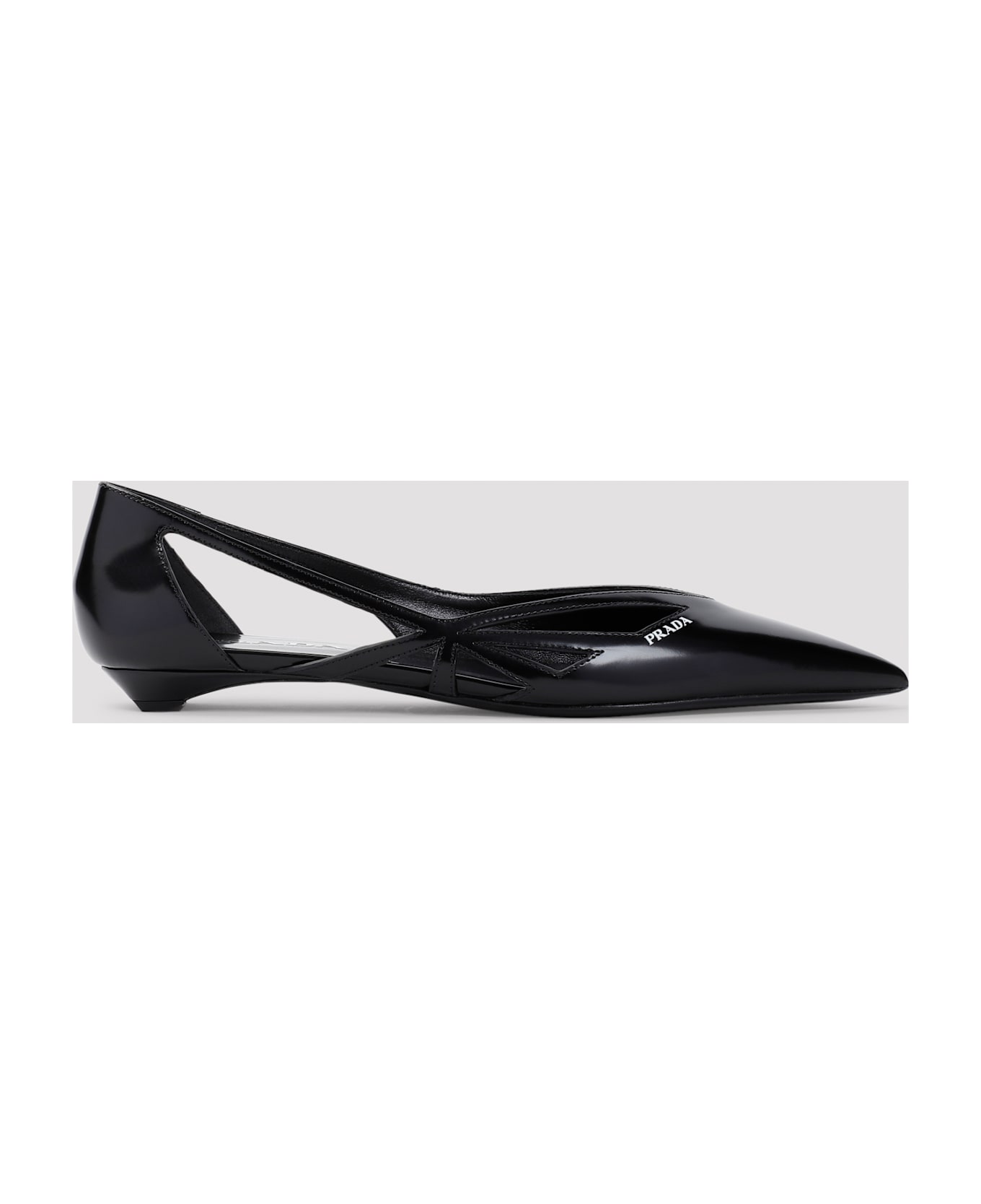 Prada Calf Leather Ballerinas - Nero フラットシューズ