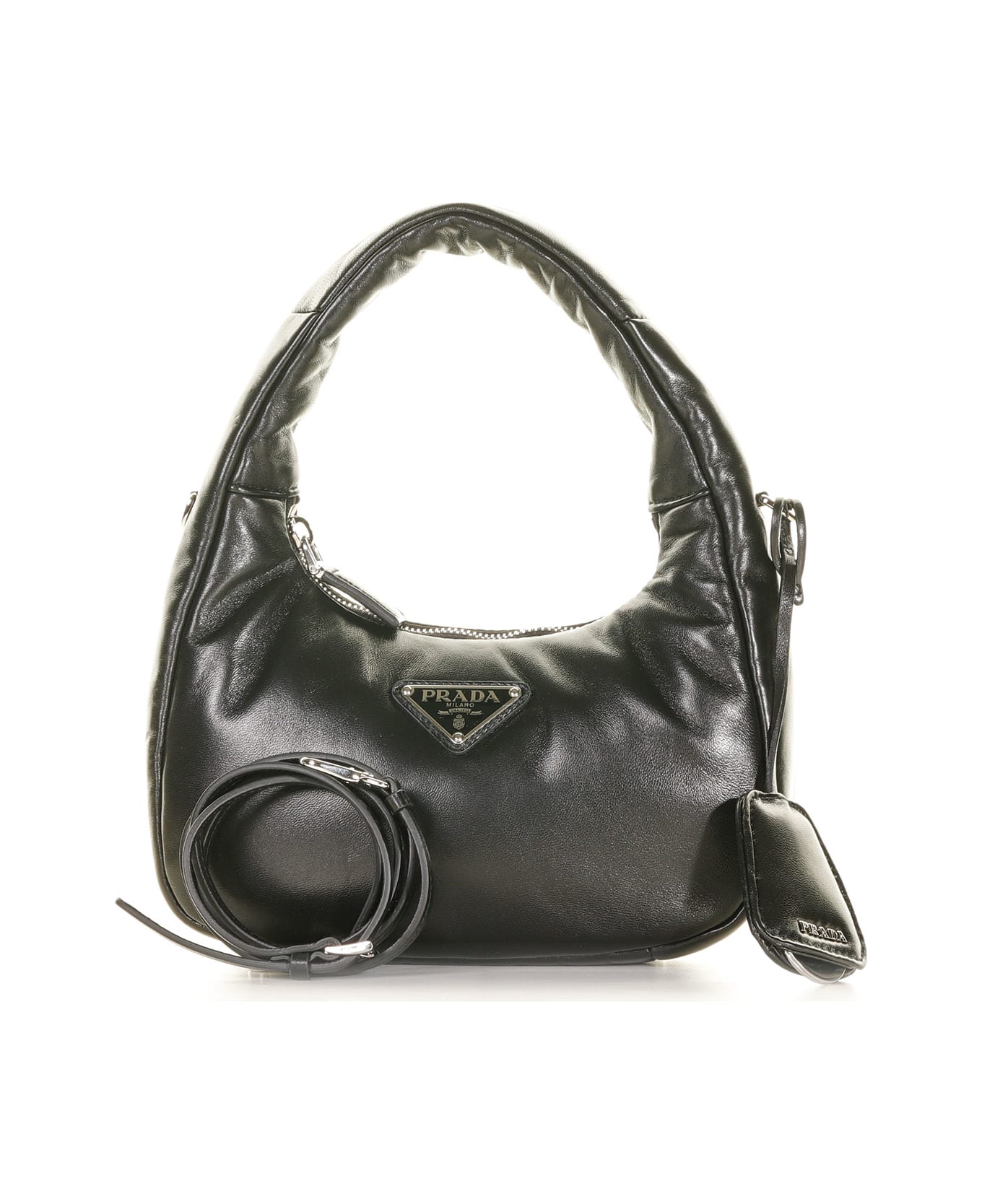 Prada Soft Mini Bag In Padded Nappa Leather in Pink