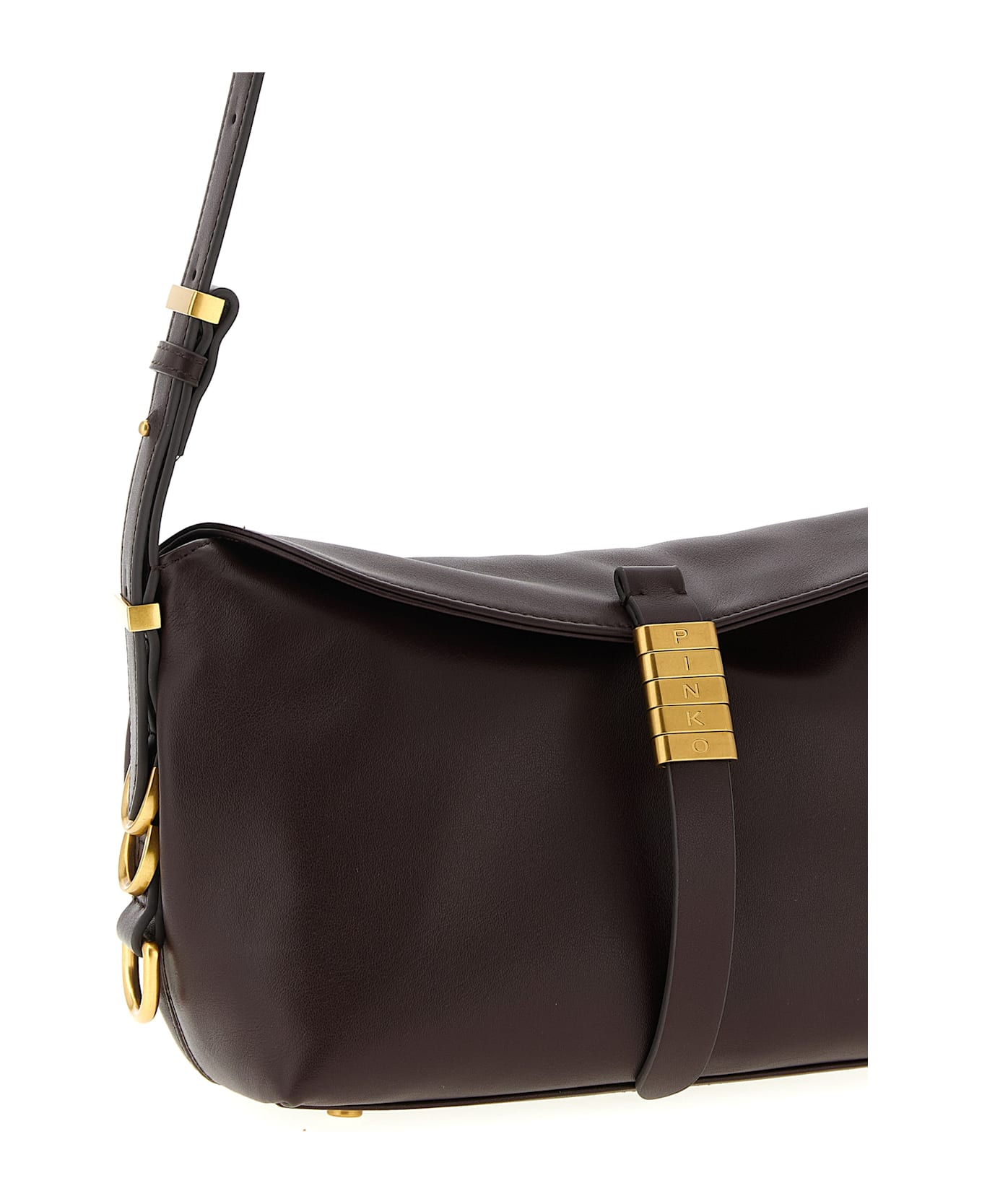 Pinko 
saddle Baguette
 Small Shoulder Bag - Bordeaux