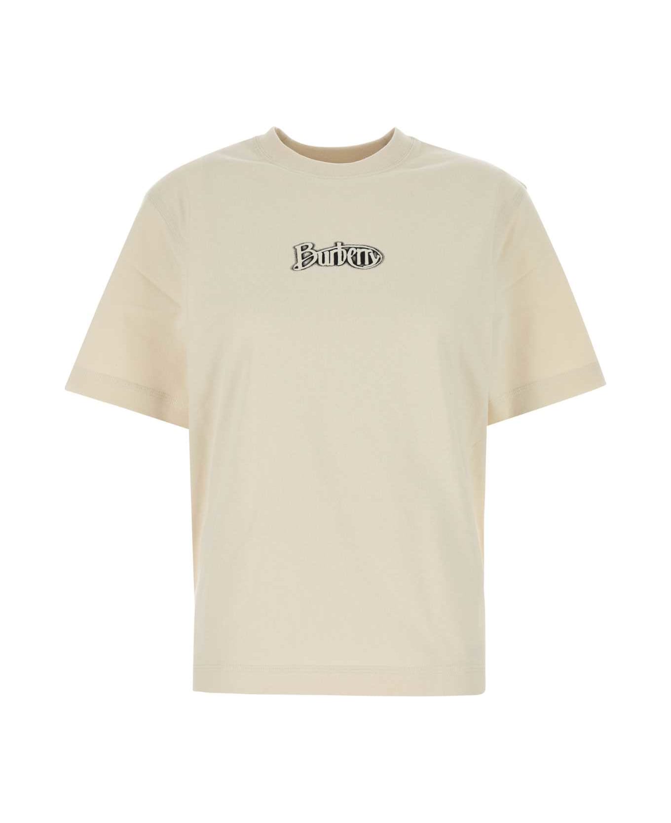 Burberry Sand Cotton T-shirt - TUNDRA