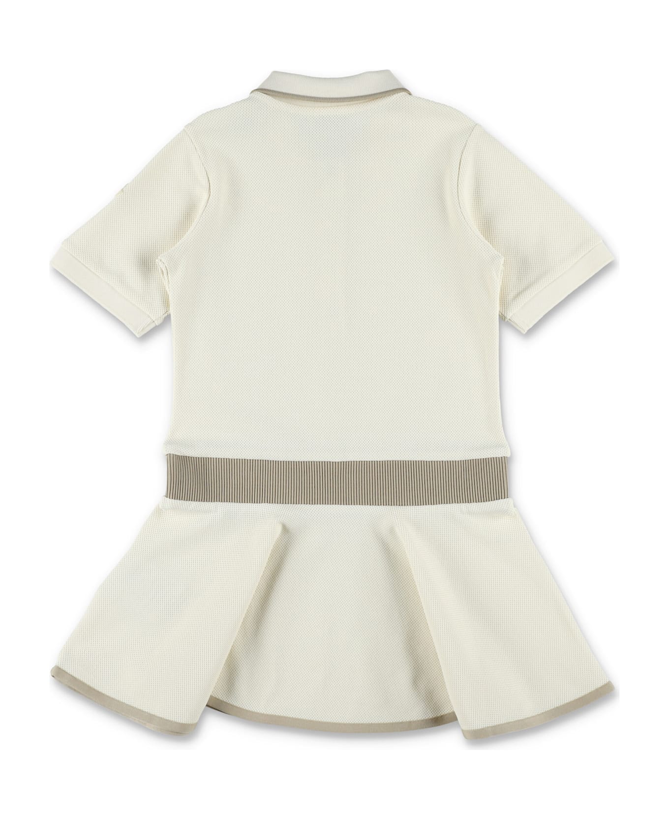 Moncler Kid - Piquet Polo Dress - WHITE