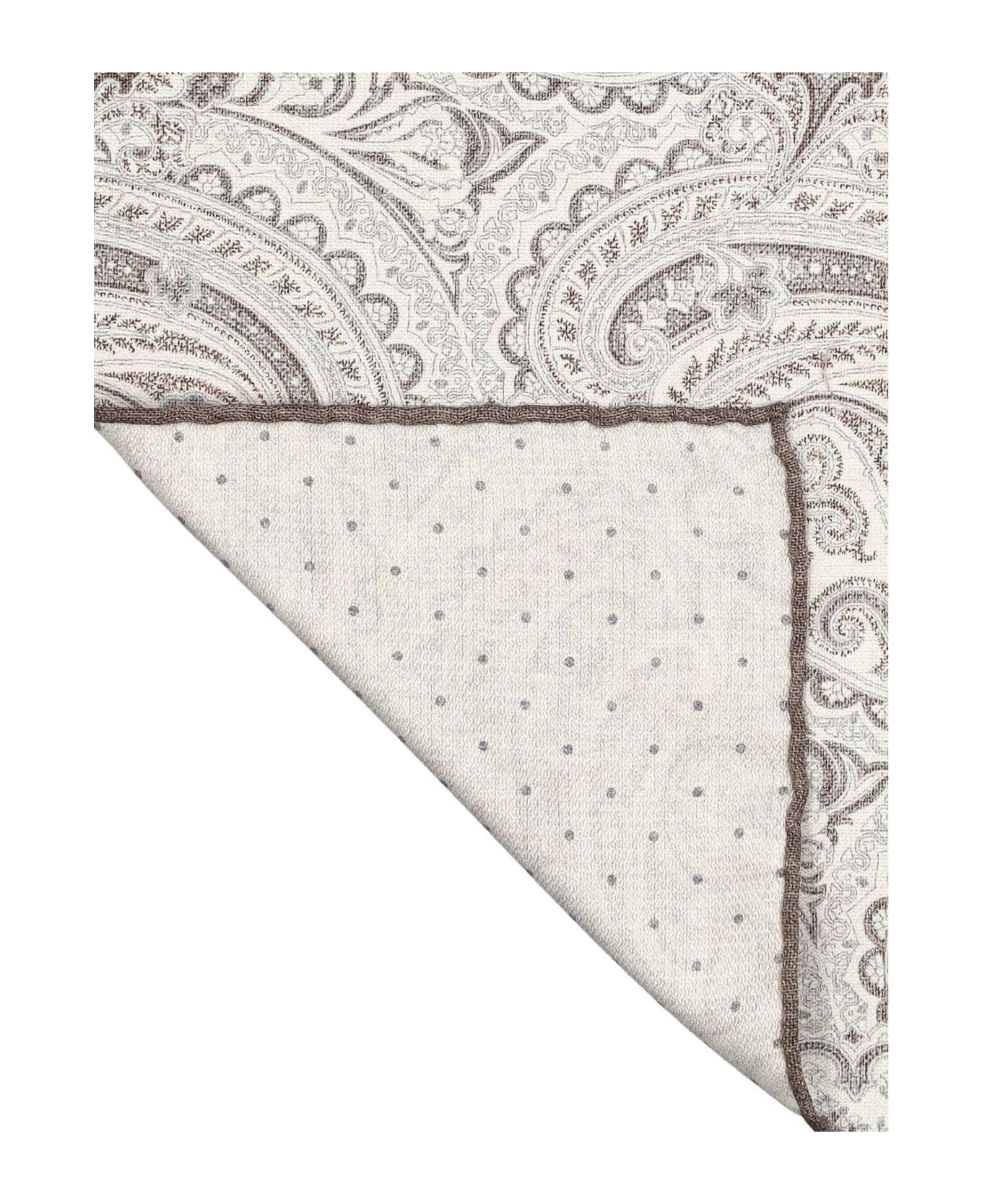 Brunello Cucinelli Motif-printed Finished Edge Pocket Square - Leather スカーフ