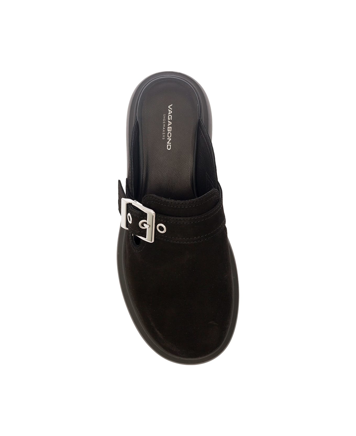 Vagabond 'blenda' Mules With A Buckle In Leather Woman - Black フラットシューズ