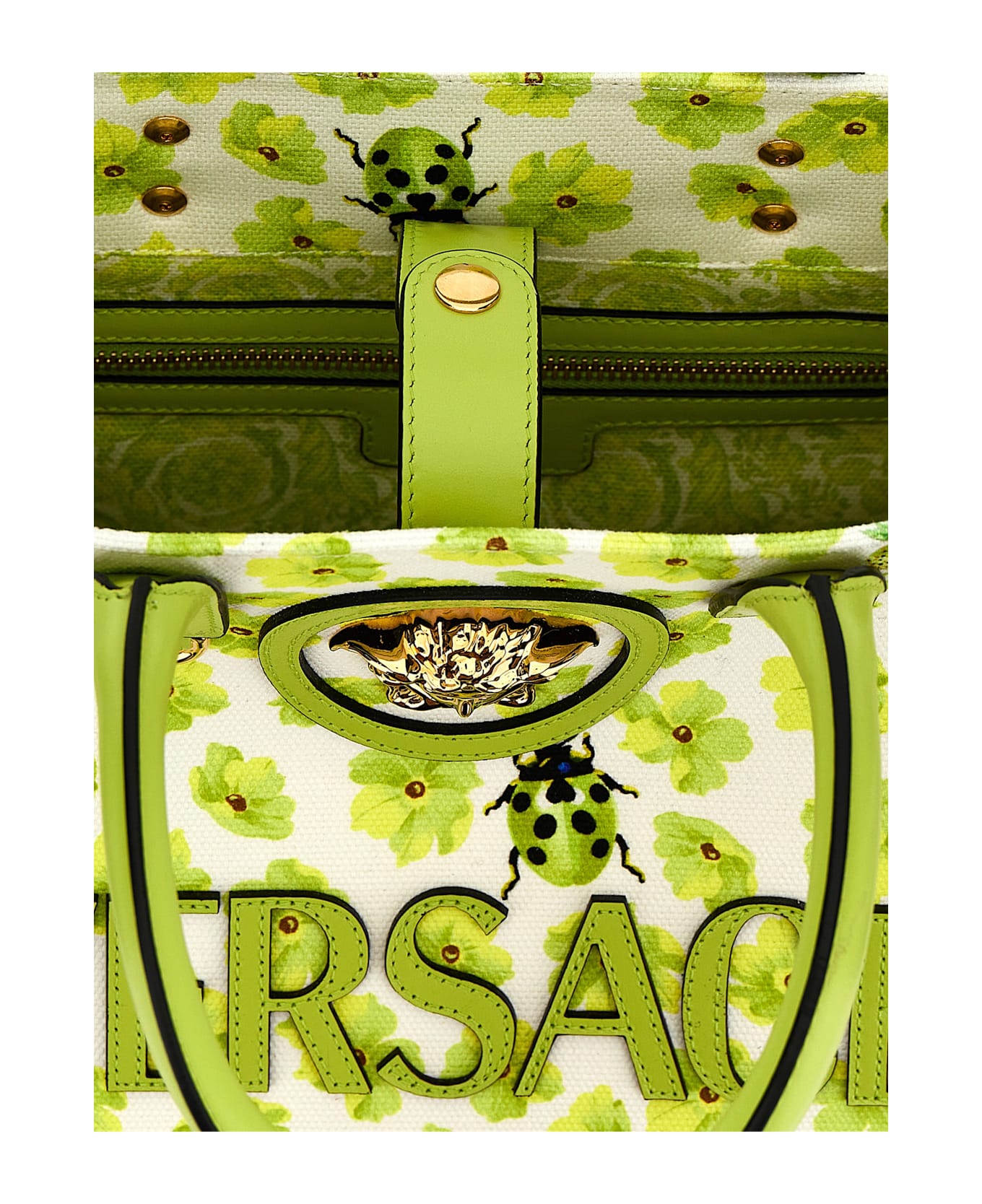 Versace 'la Medusa' Shopping Bag - Green