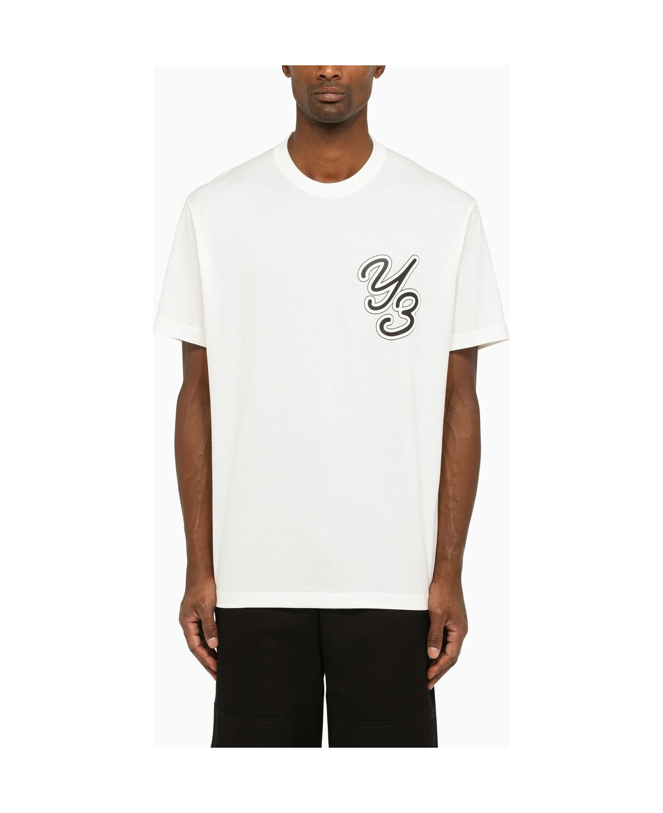 Y-3 Off White T-shirt With Graphic Print - White