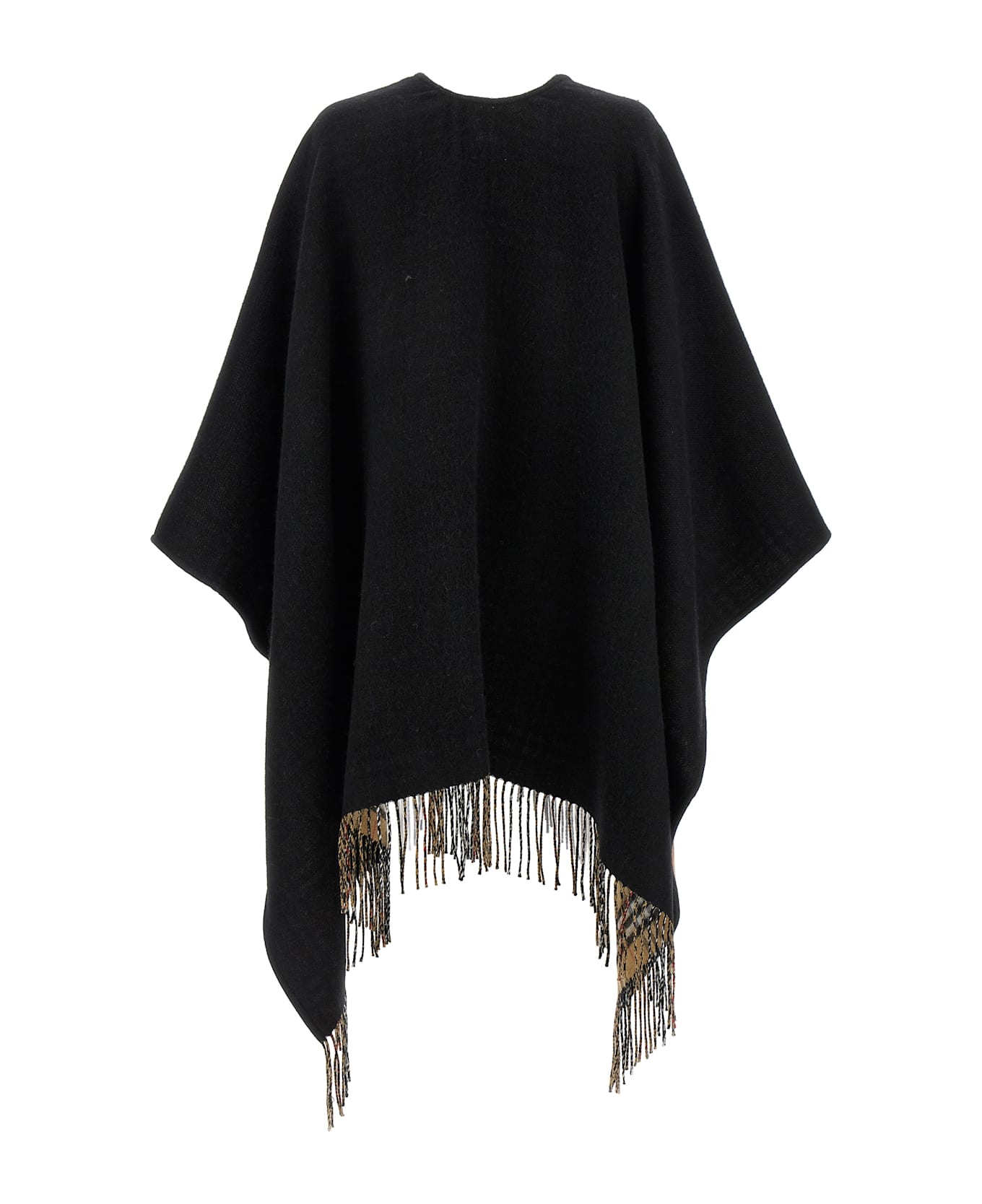 Burberry Fringed Cape - Black  