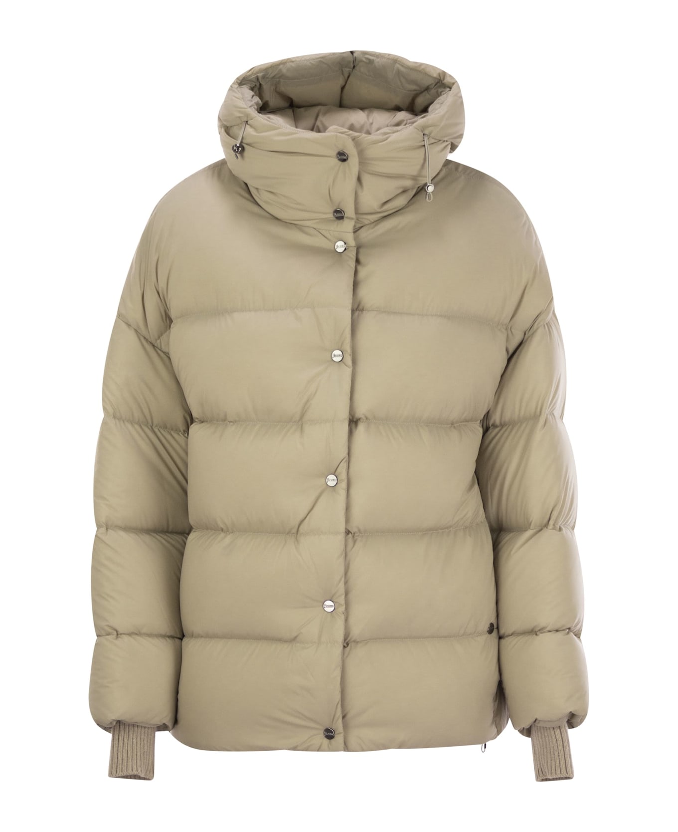 Herno Nylon Microfibre Bomber Jacket - Beige