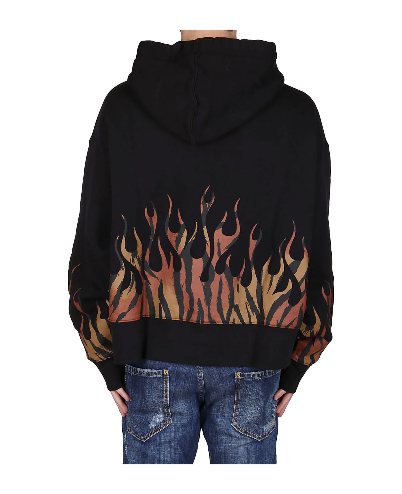 Palm Angels Black Cotton Sweatshirt - Black