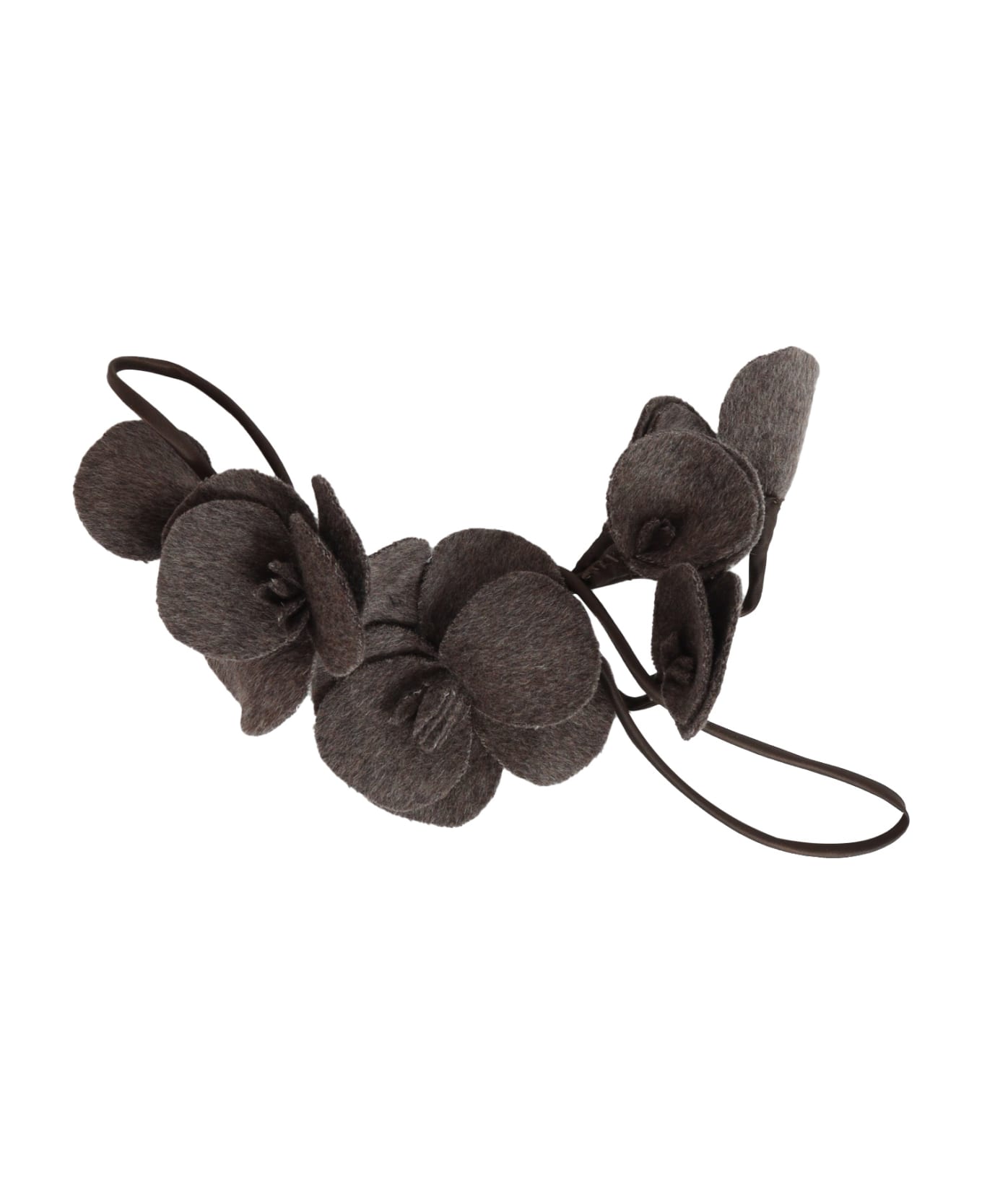 Parosh Flower Pin - BROWN