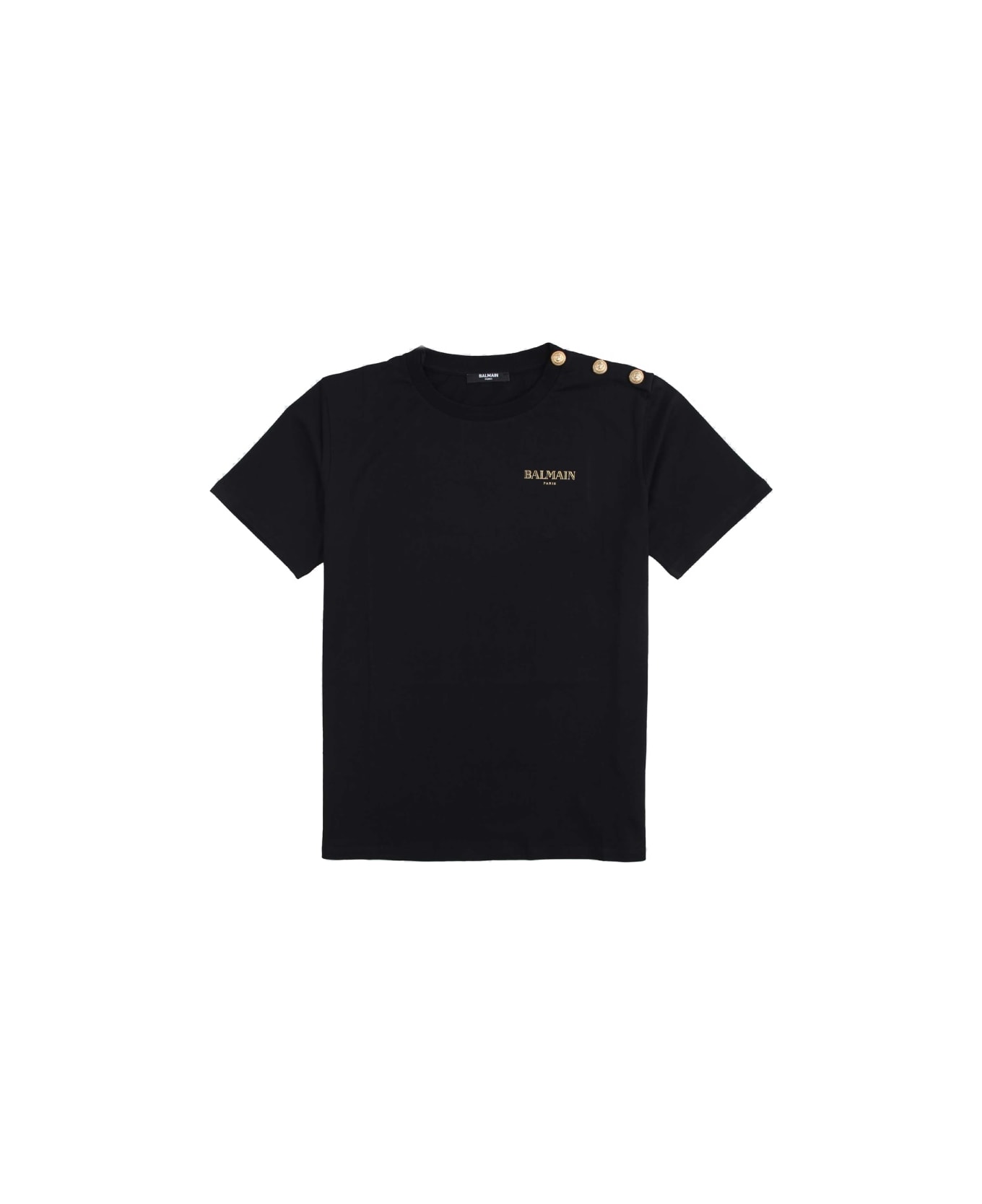 Balmain T-shirt With Logo - BLACK