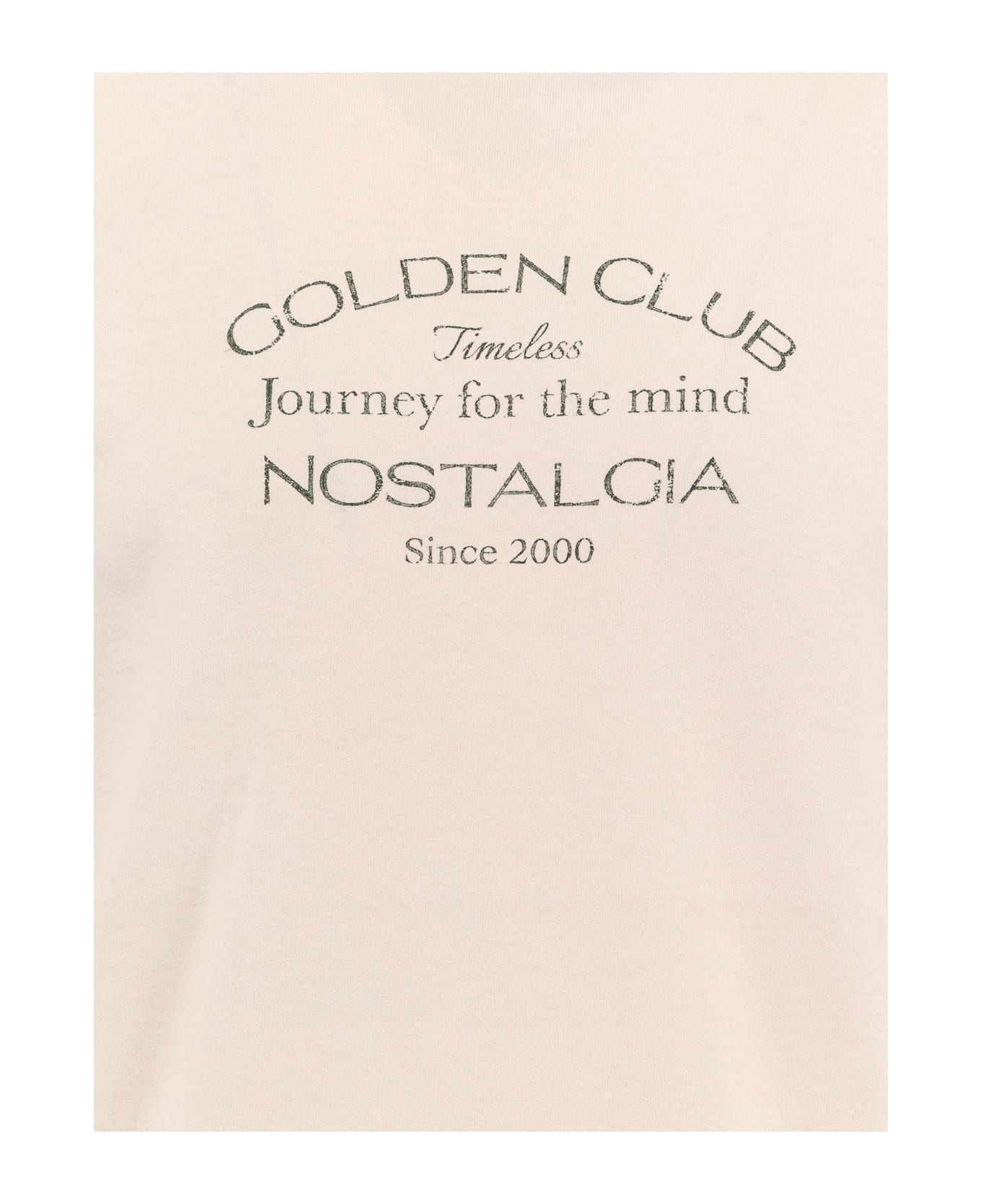 Golden Goose T-shirt In White Cotton - Beige