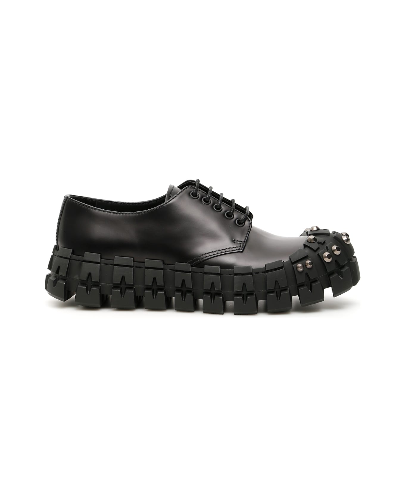 Prada Studded Derby Lace-ups - NERO (Black)