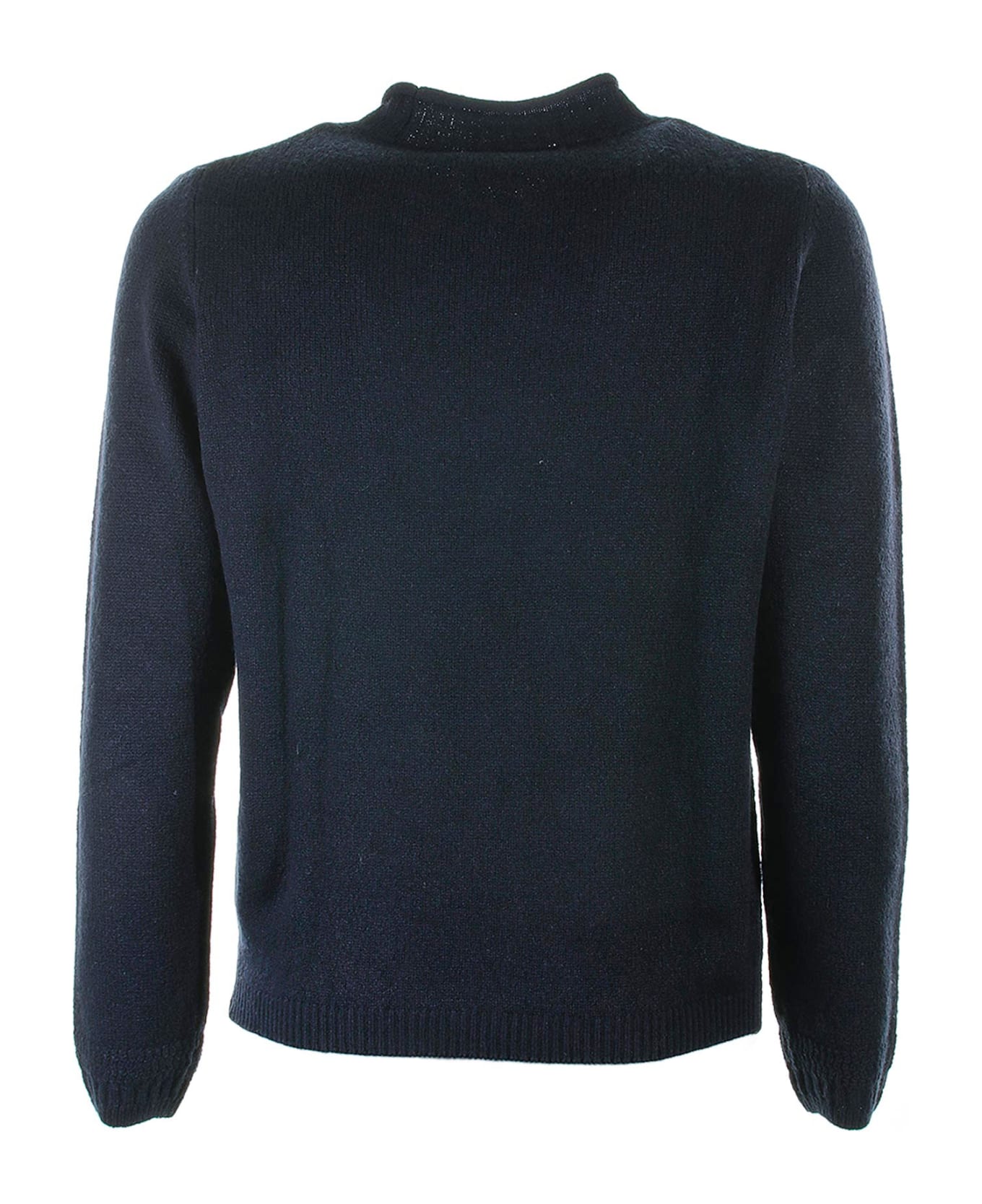 Seventy Blue Sweater With Collar - Blu