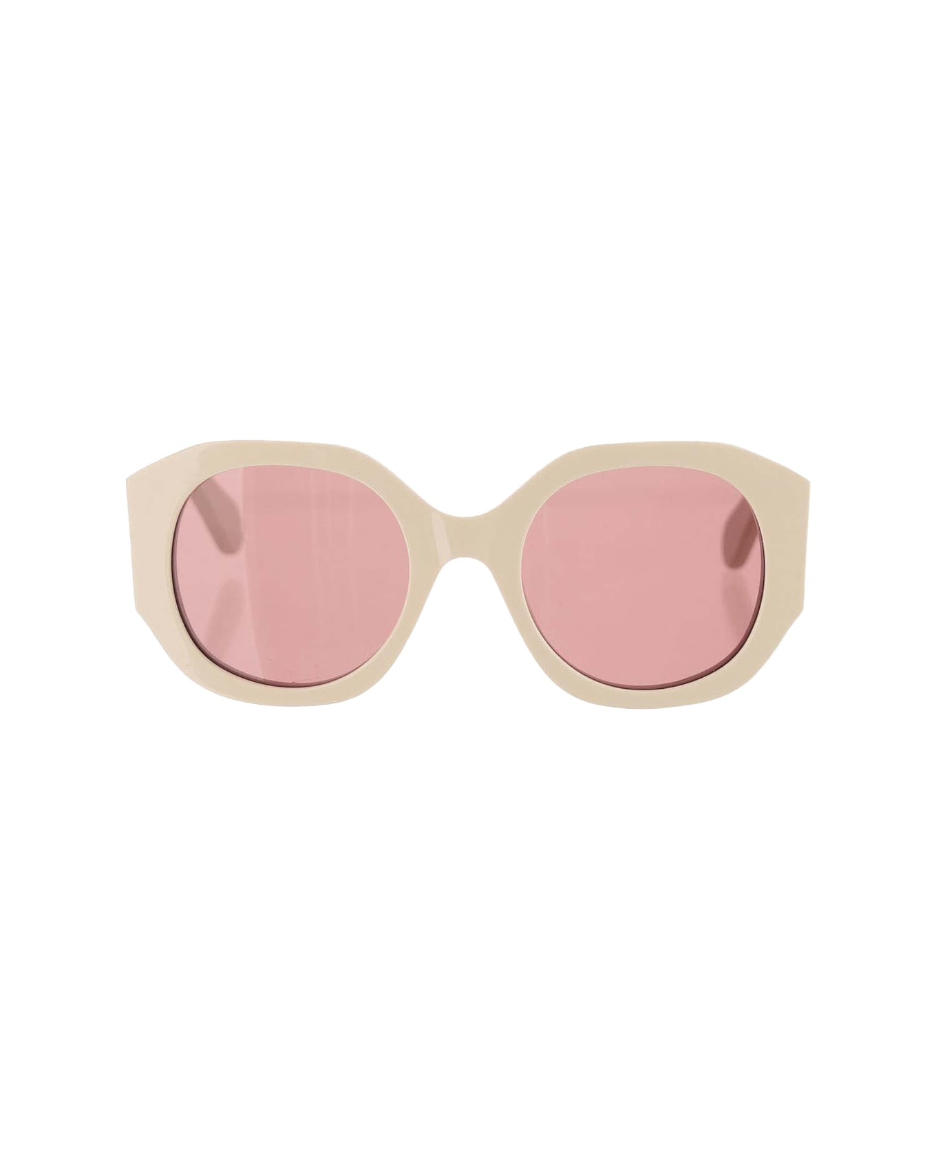 Chloé Naomy Sunglasses In Ivory/borgundy - White