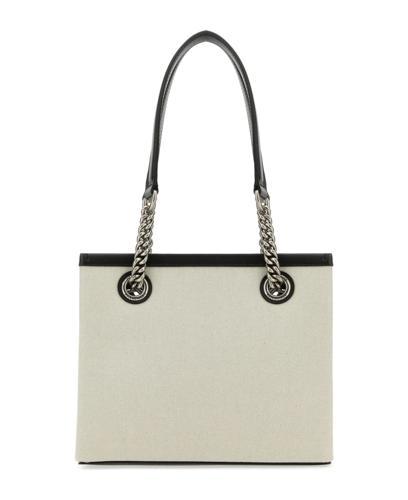 Balenciaga Ivory Canvas S Duty Free Shopping Bag - Beige