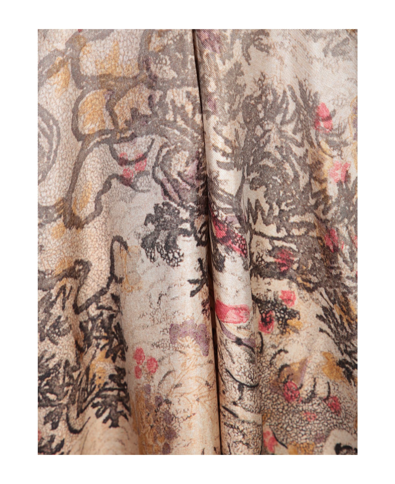 Pierre-Louis Mascia Beige Red Long Dress - Beige