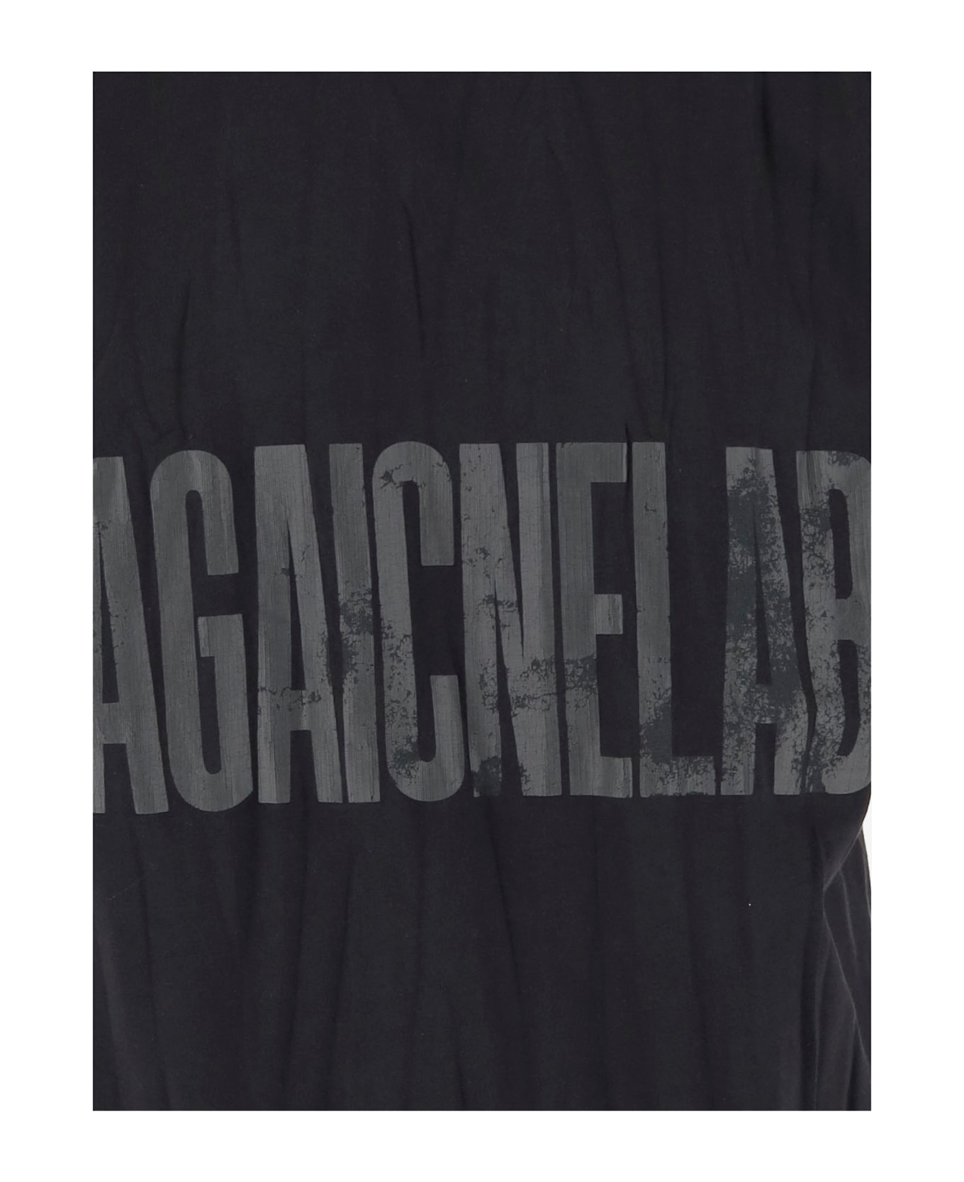 Balenciaga Cotton T-shirt With Agaicnelab Pattern - Black