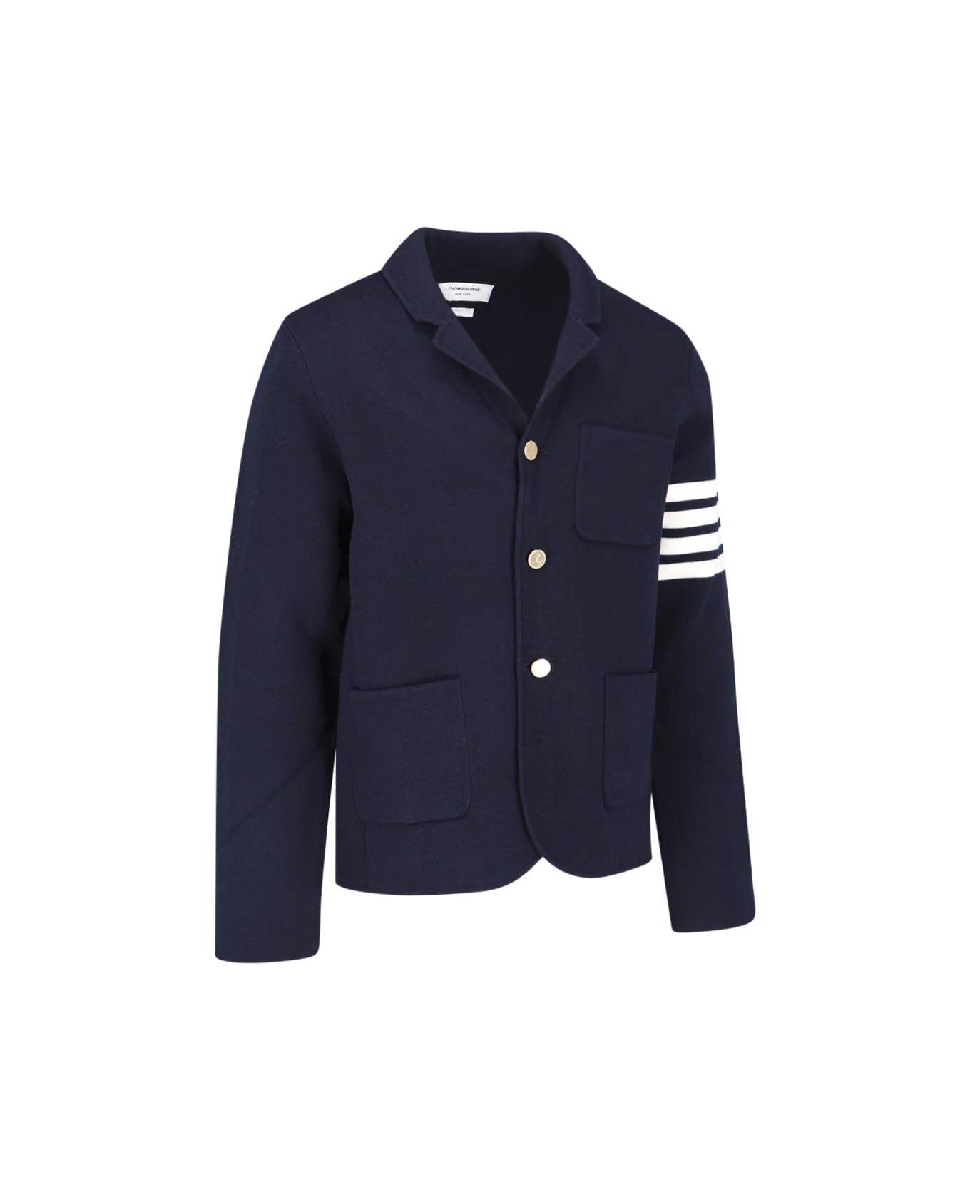 Thom Browne - wool 4-stripes Blazer - Blue