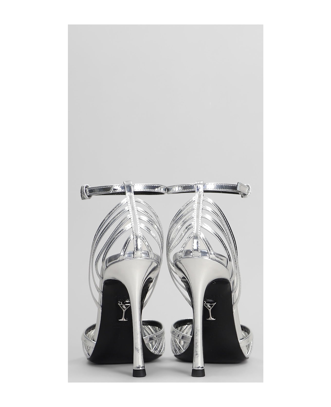 retrofete Analu Sandals In Silver Leather - silver