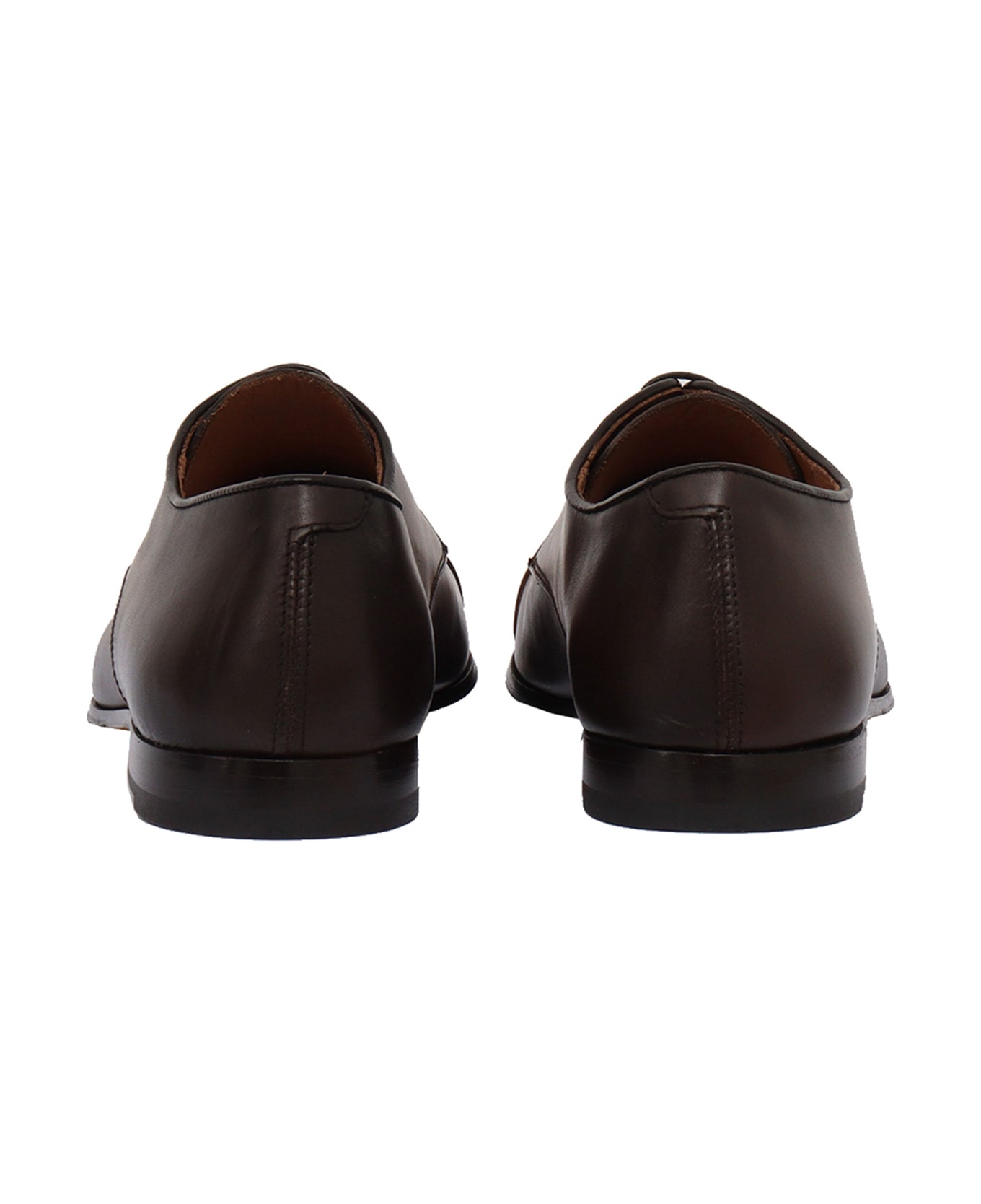 Doucal
s Cap Toe Derby Shoes In Dark Brown - BROWN