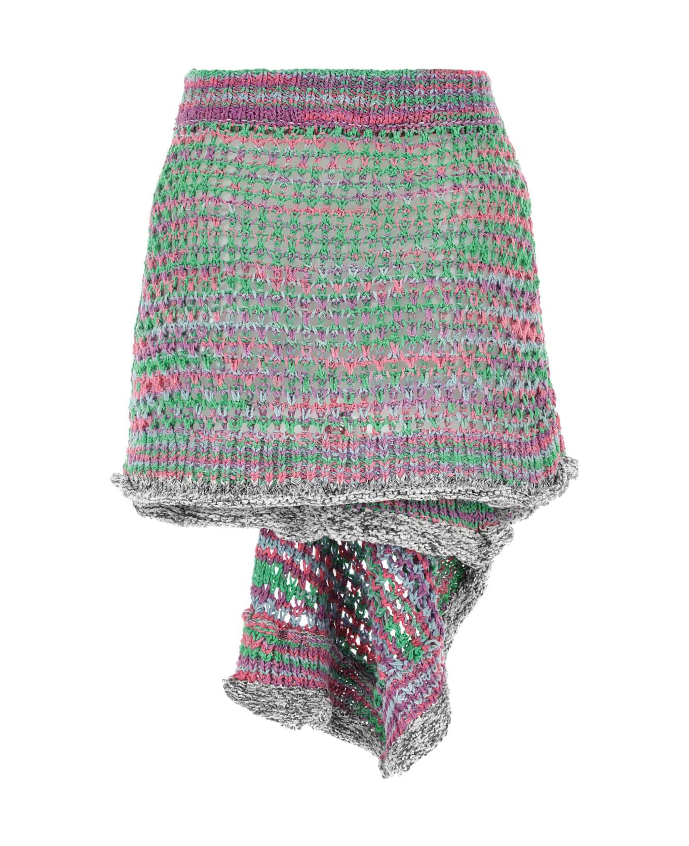 The Attico Multicolor Crochet Mini Skirt - 21