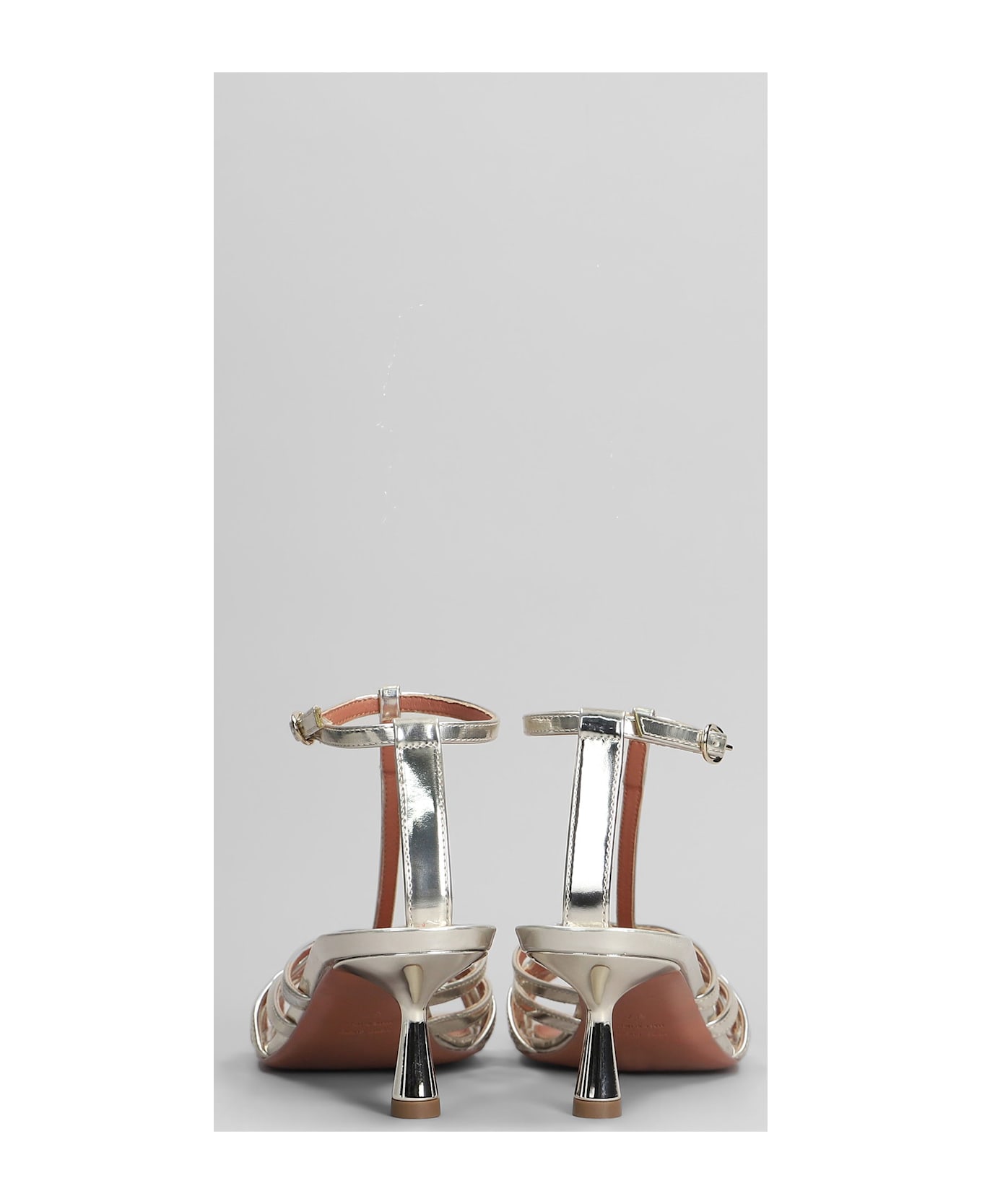 Aldo Castagna Manila Sandals In Platinum Leather - platinum