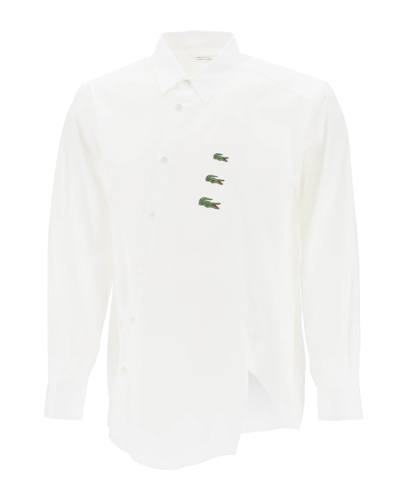 Comme des Garçons Shirt X Lacoste Bias-cut Shirt - WHITE (White) シャツ