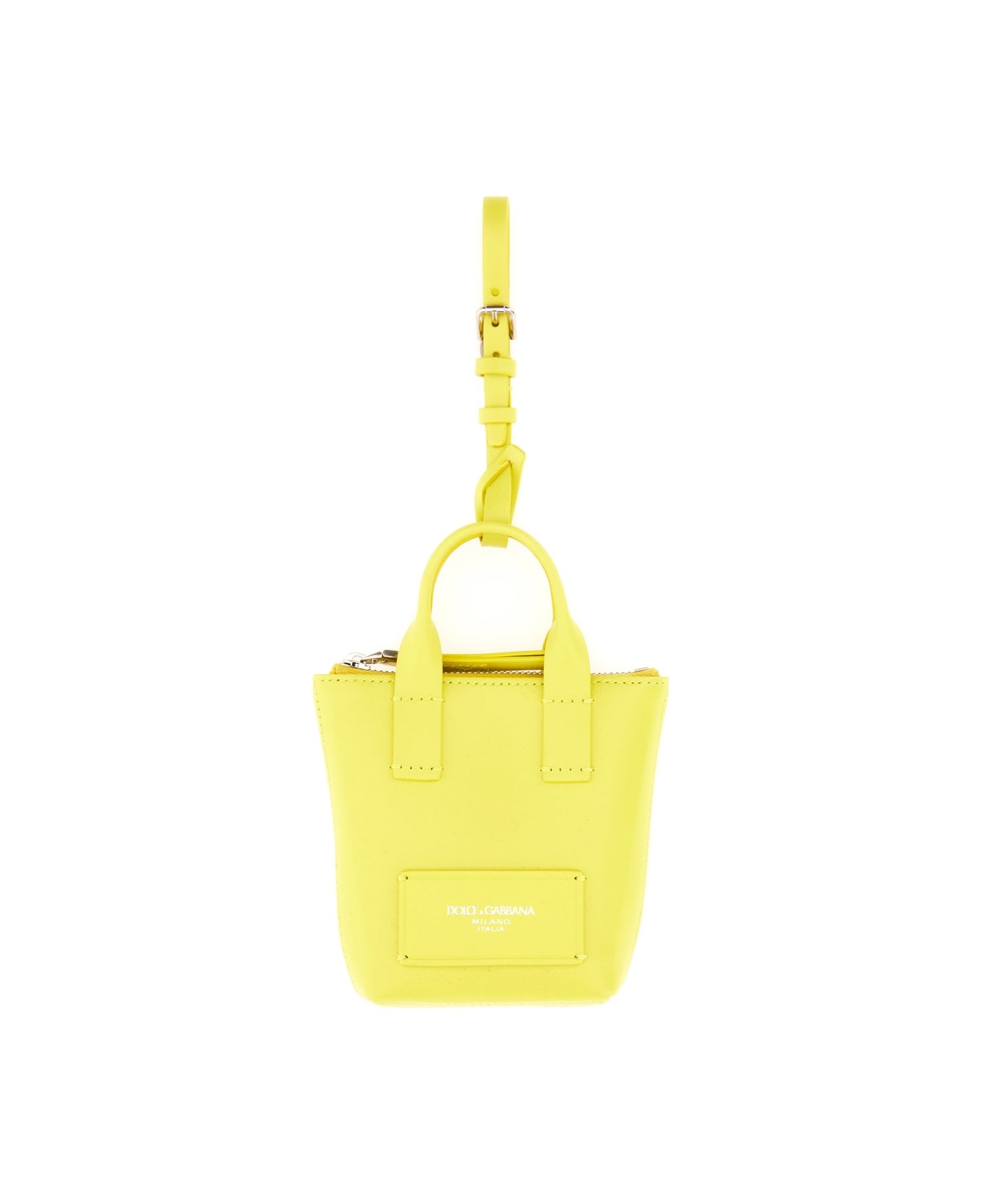 Dolce 
Gabbana Leather "minibag" Charm - YELLOW