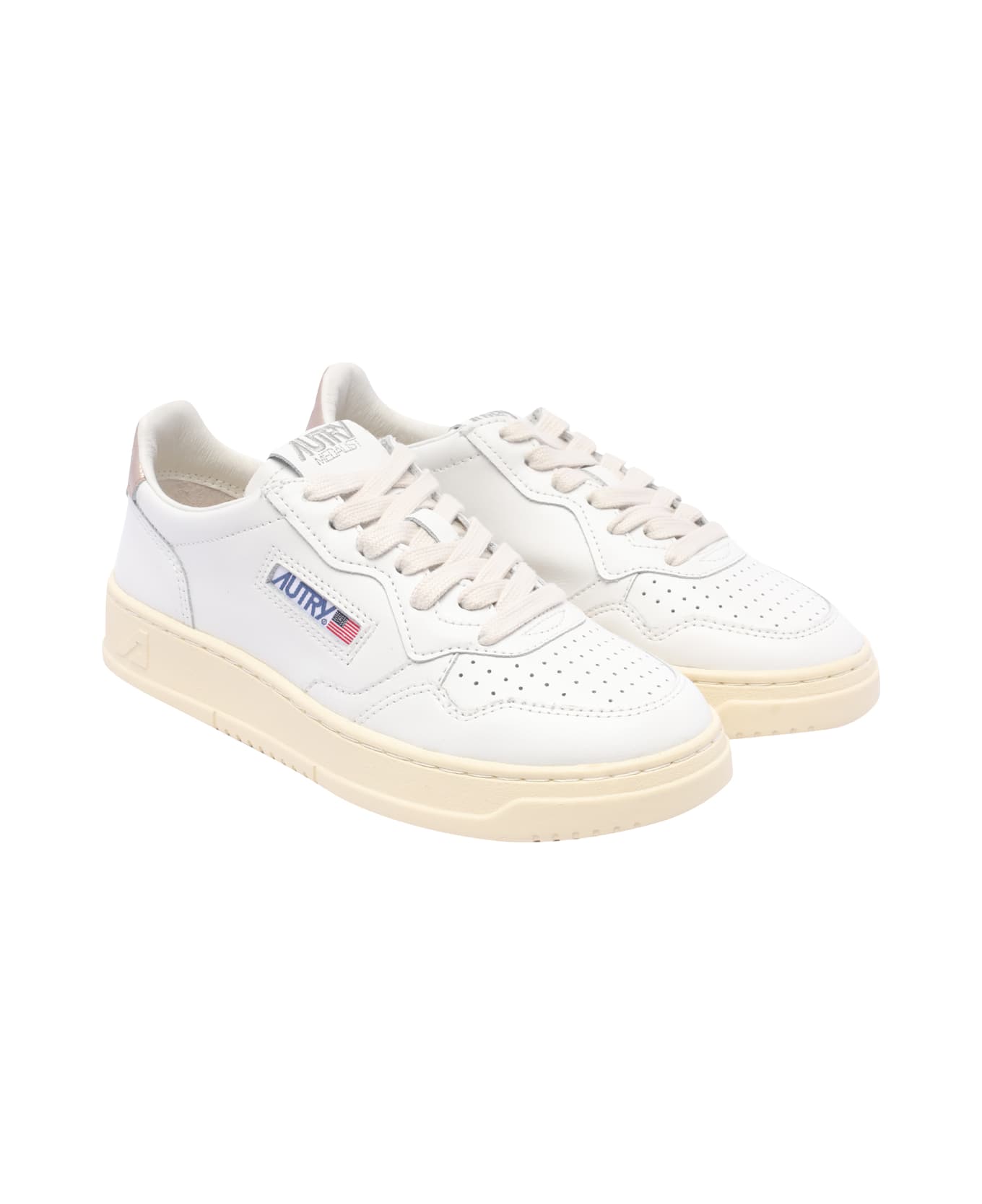 Autry Medalist Low Sneakers - Wht/gold
