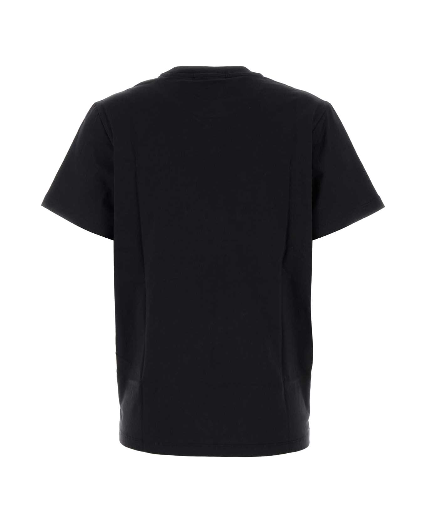 Ganni Graphite Cotton T-shirt - PHANTOM